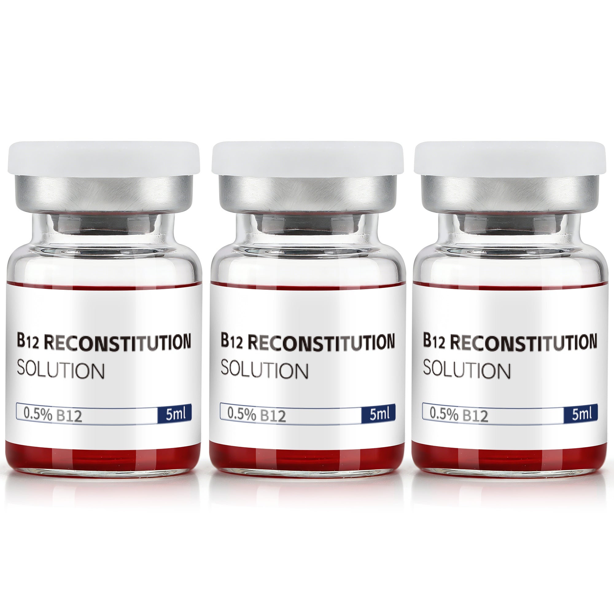 0.5% B12 Reconstitution Solution 5mL Vials Blue Black Packaging Pack of 3
