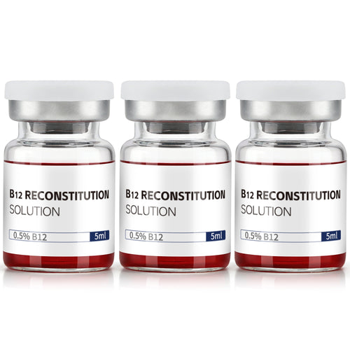 0.5% B12 Reconstitution Solution 5mL Vials Blue Black Packaging Pack of 3