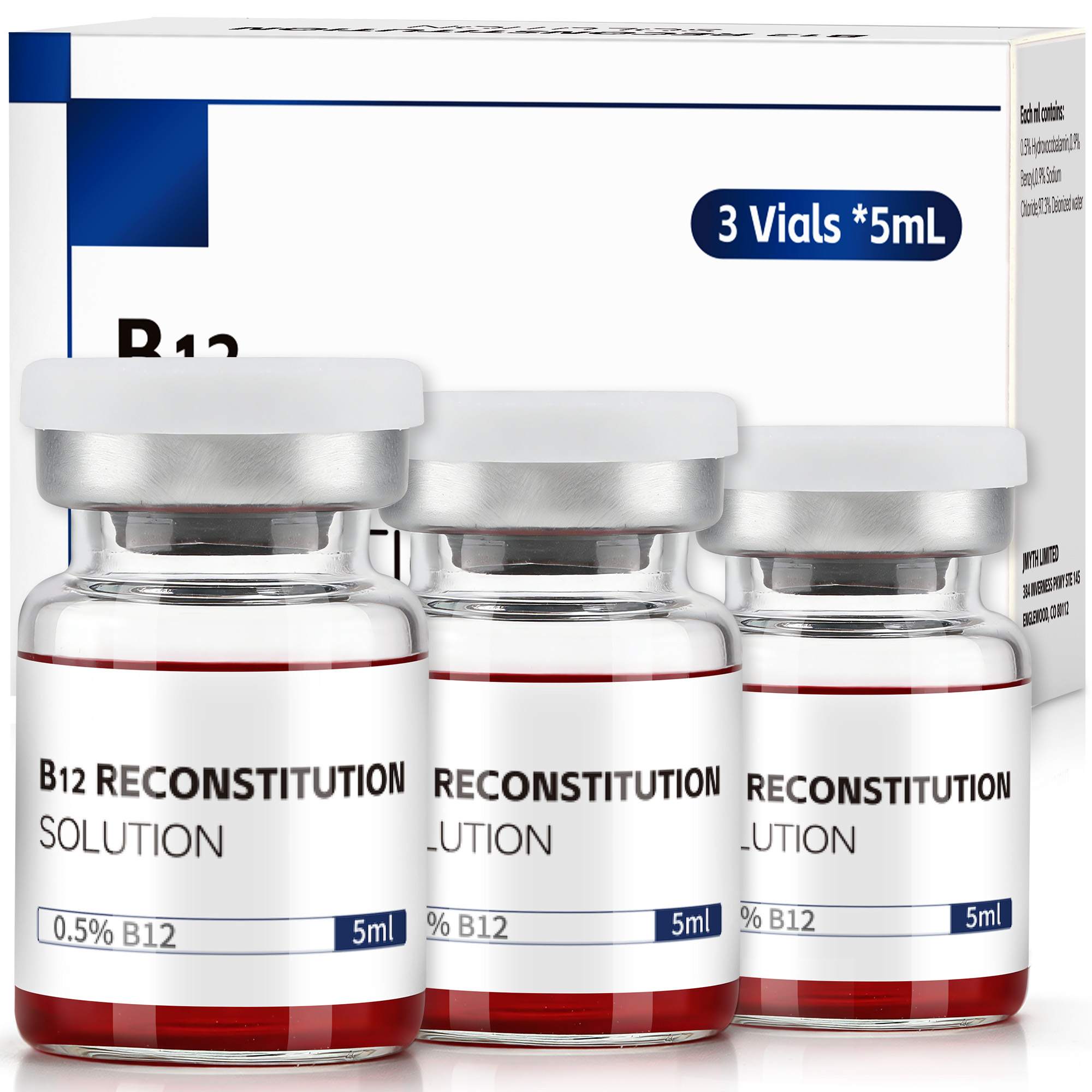 0.5% B12 Reconstitution Solution 5mL (Pack of 3)