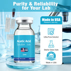 Acetic Acid Solution 0.6% Acetic Acid 10mL Clear Glass Vials Dark Blue Packaging Detail 1
