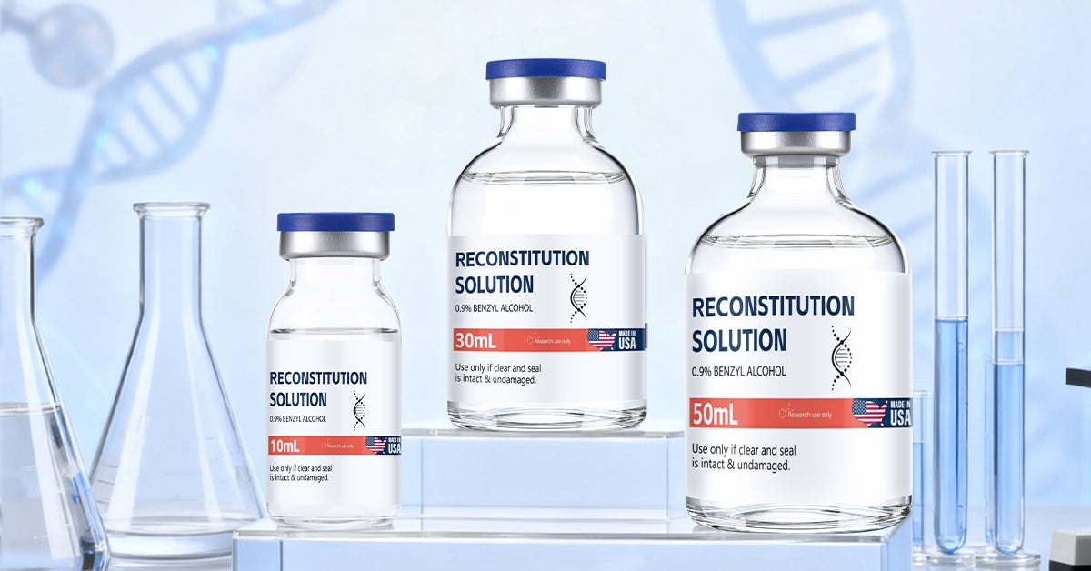 Reconstitution Lab laboratory research solutions available in multiple vial sizes
