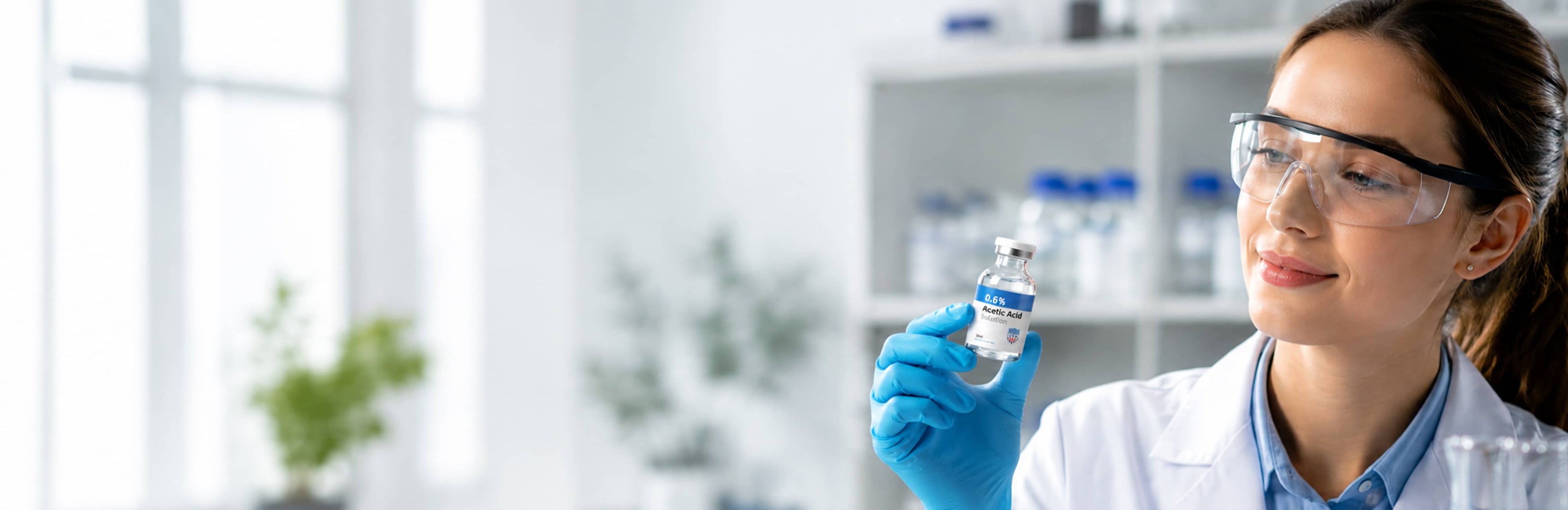 0.6% acetic acid solution in lab environment for research use