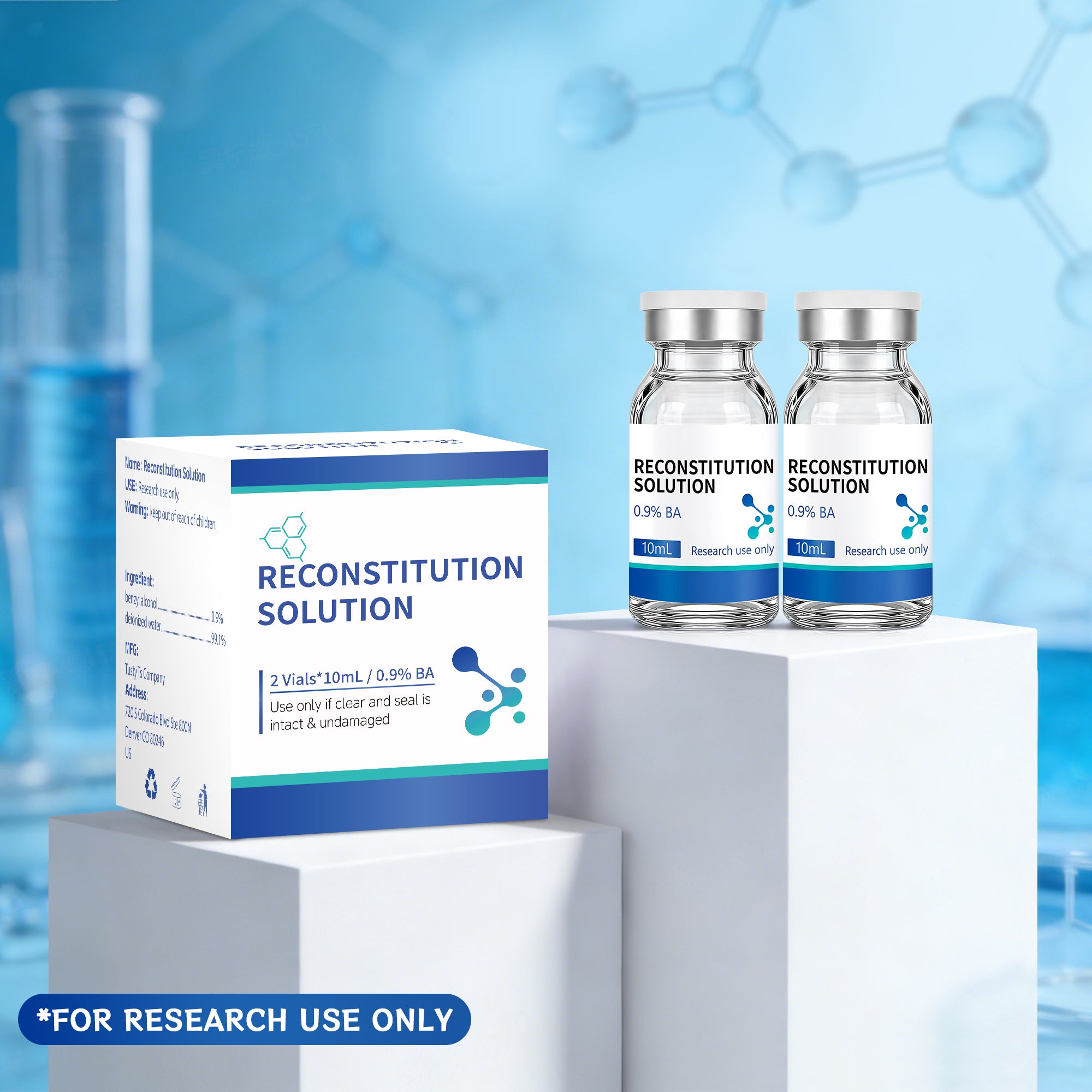 Reconstitution Solution 0.9% Benzyl Alcohol 10mL Dark Blue Packaging Detail 4