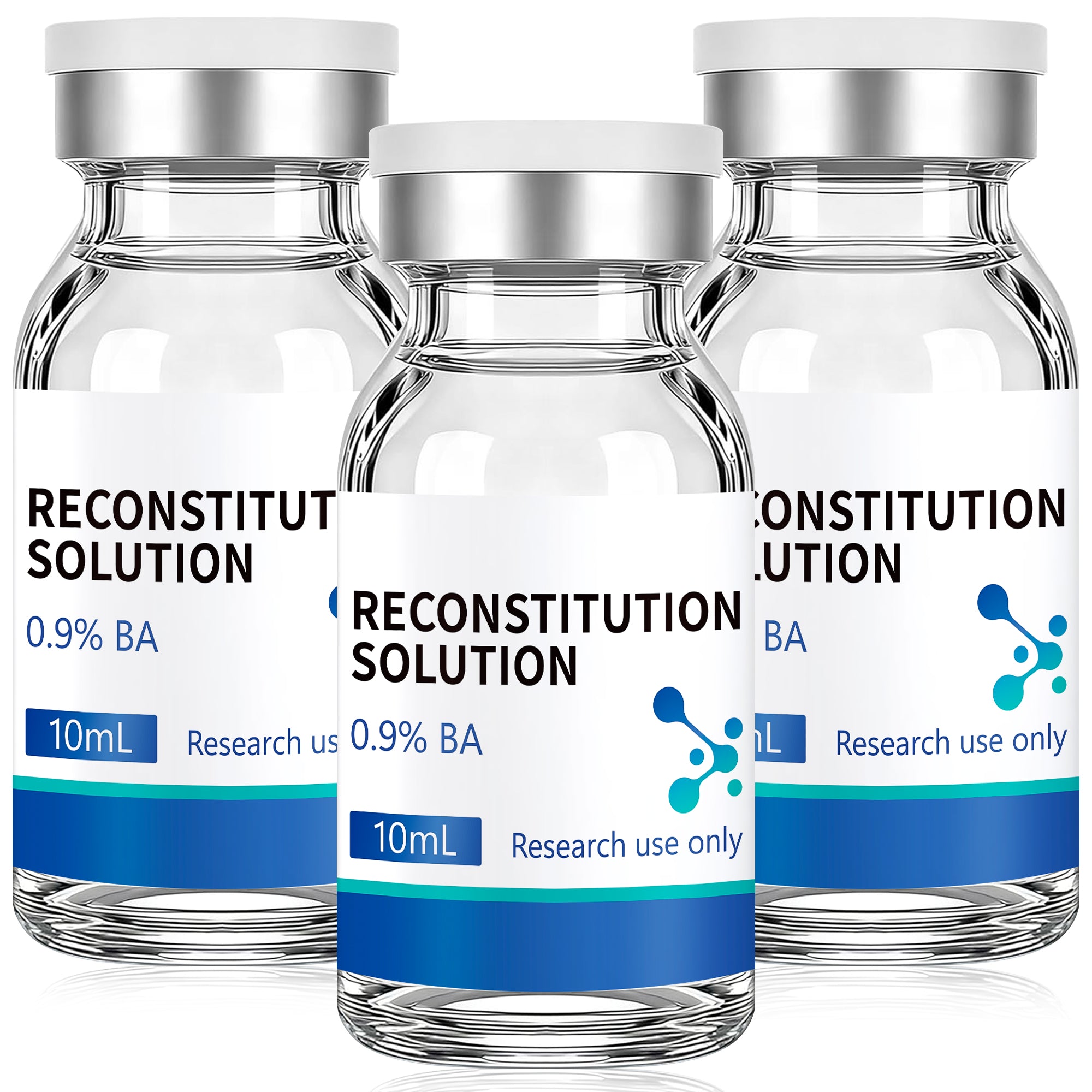 Reconstitution Solution 0.9% Benzyl Alcohol 10mL Vials Dark Blue Packaging Pack of 3