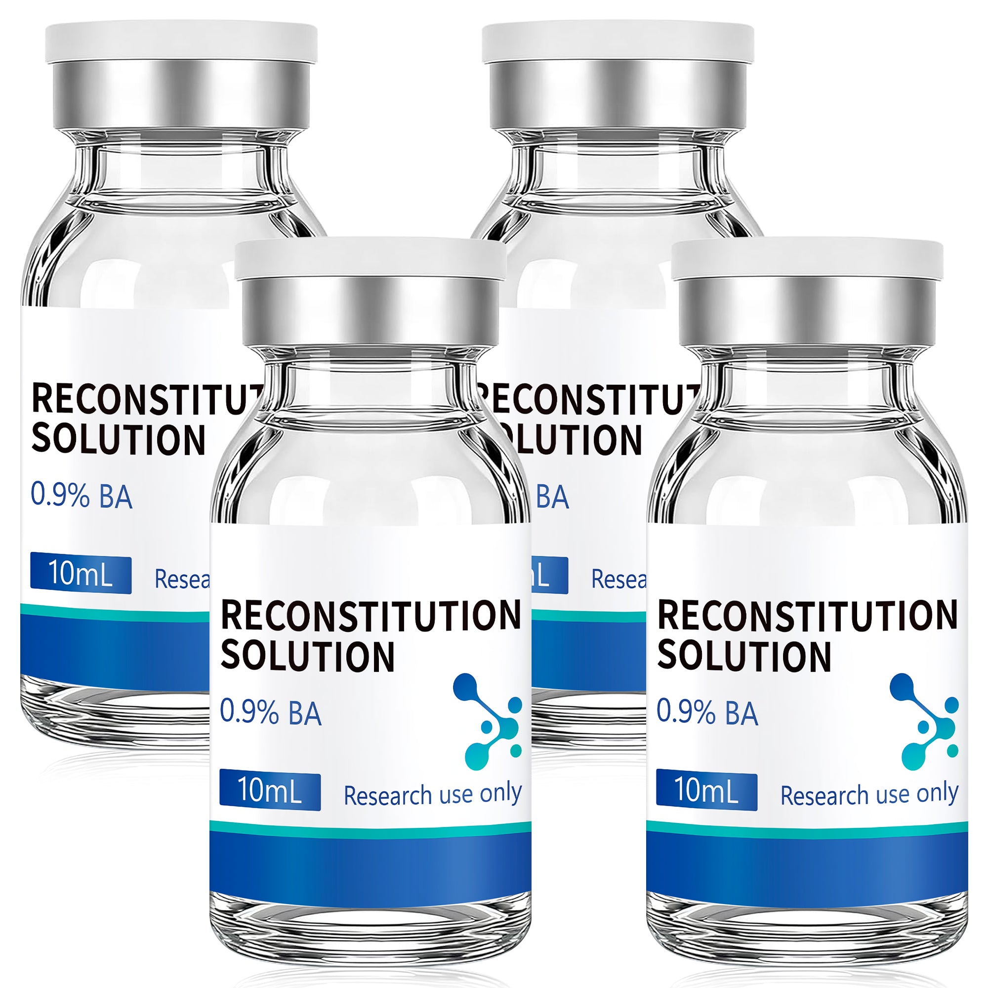 Reconstitution Solution 0.9% Benzyl Alcohol 10mL Vials Dark Blue Packaging Pack of 4