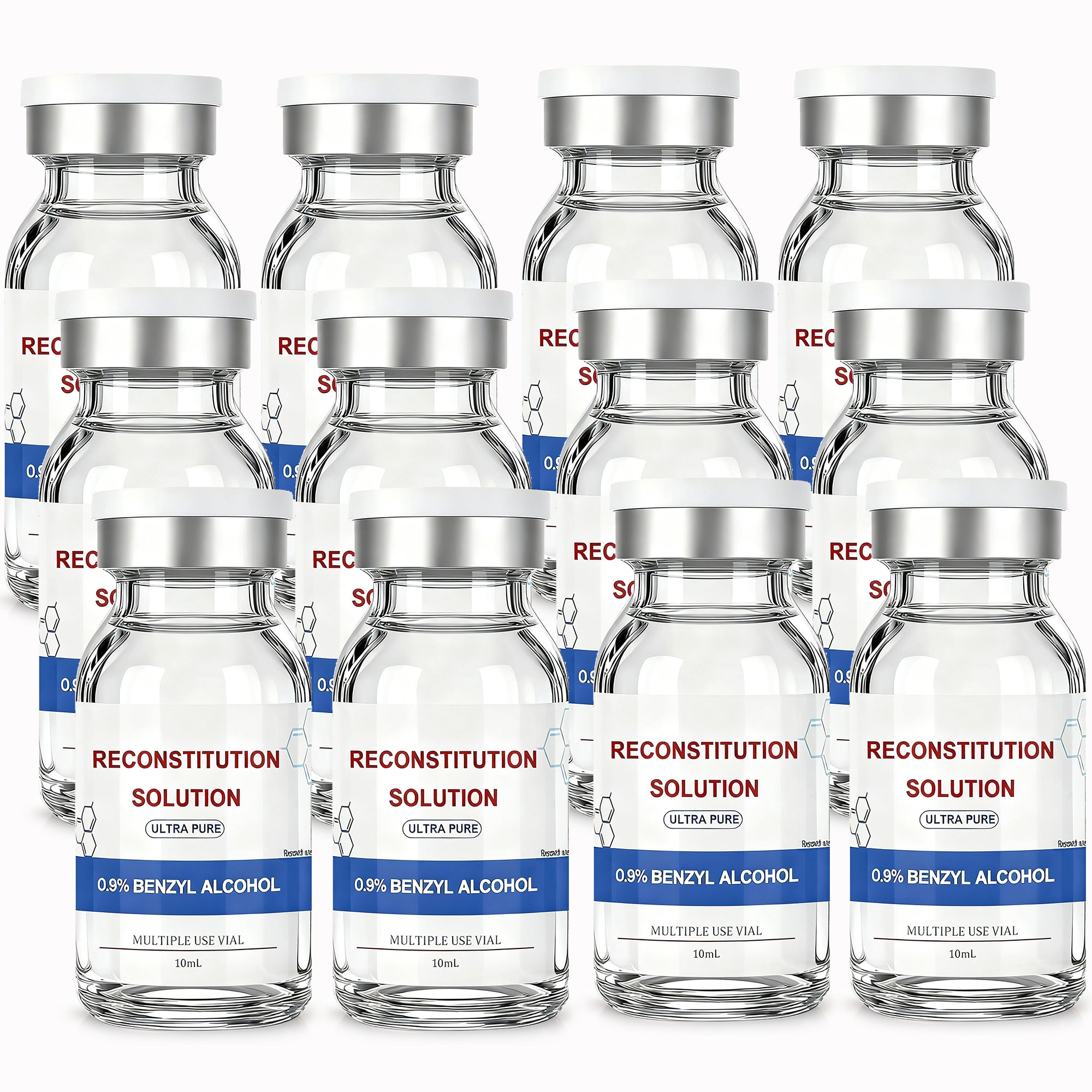 Reconstitution Solution 0.9% Benzyl Alcohol 10mL Vials Cyan Packaging Pack of 12