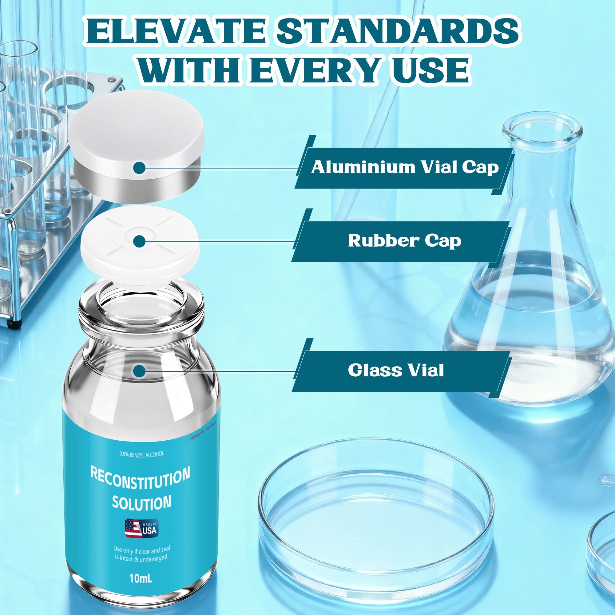 Reconstitution Solution – 0.9% Benzyl Alcohol 10mL | Bacteriostatic Water