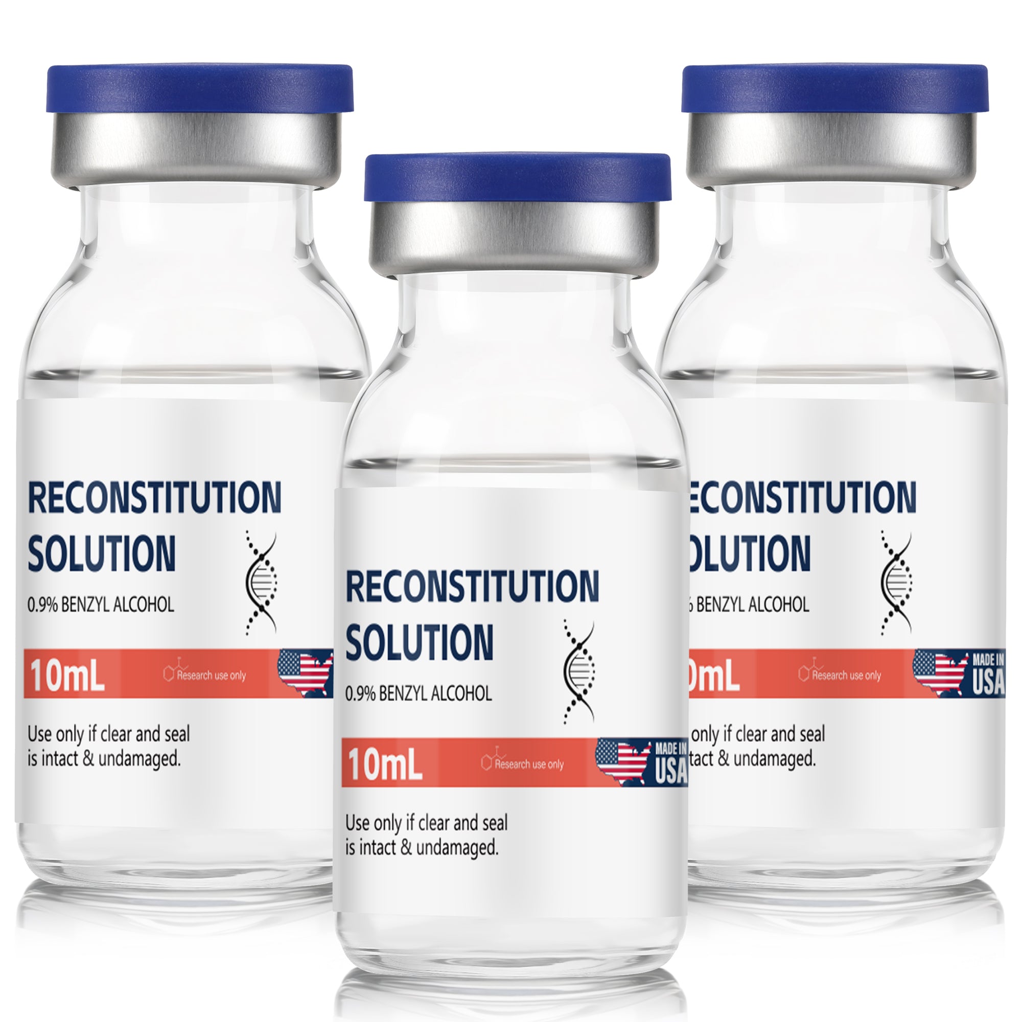 Reconstitution Solution 0.9% Benzyl Alcohol 10mL Vials Orange Packaging Pack of 3