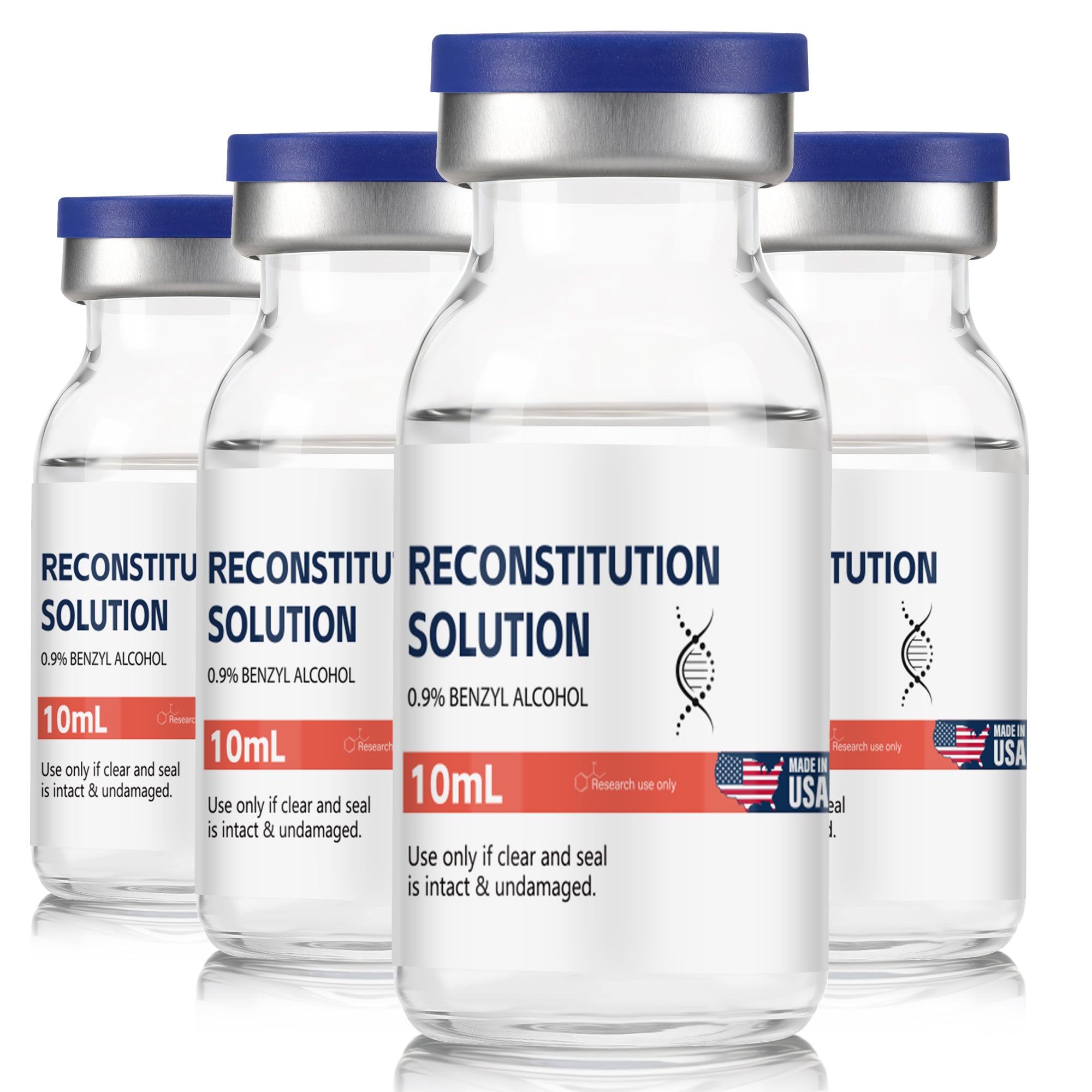 Reconstitution Solution 0.9% Benzyl Alcohol 10mL Vials Orange Packaging Pack of 4