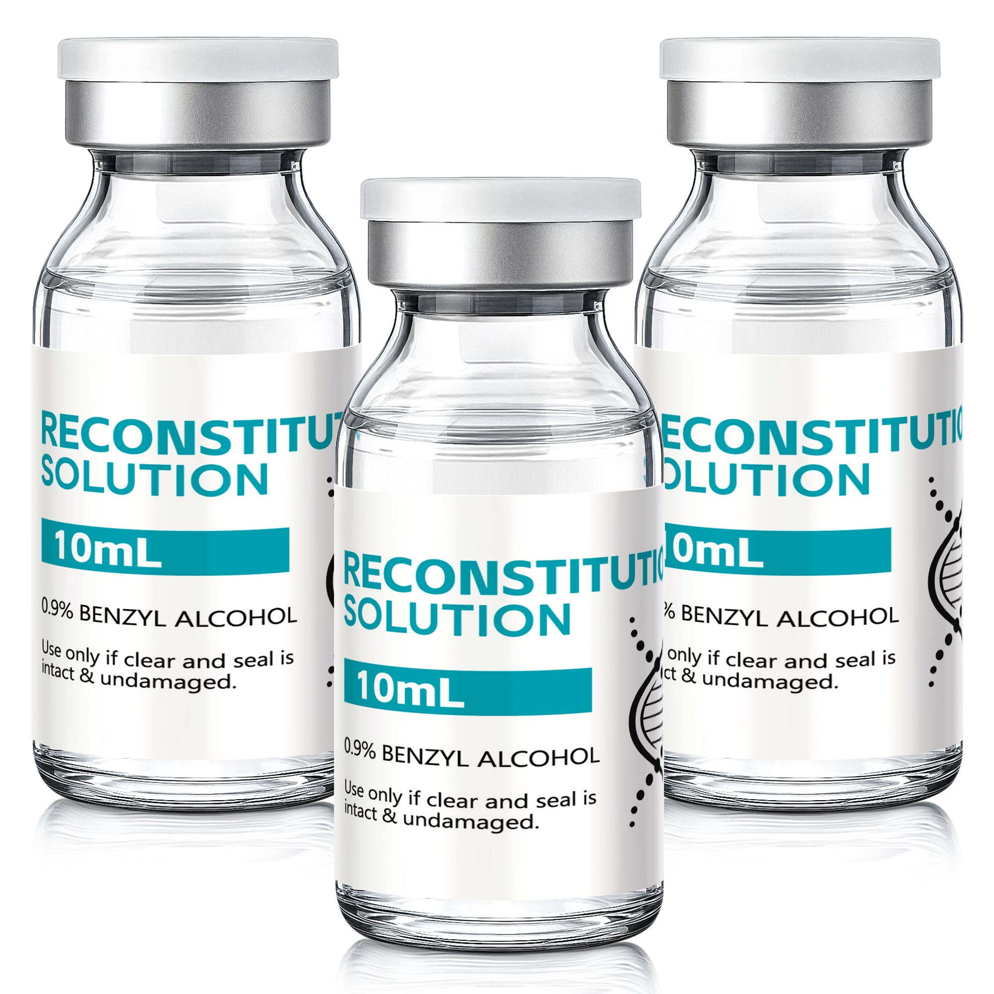 Reconstitution Solution 0.9% Benzyl Alcohol 10mL Vials Peacock Blue Packaging Pack of 3