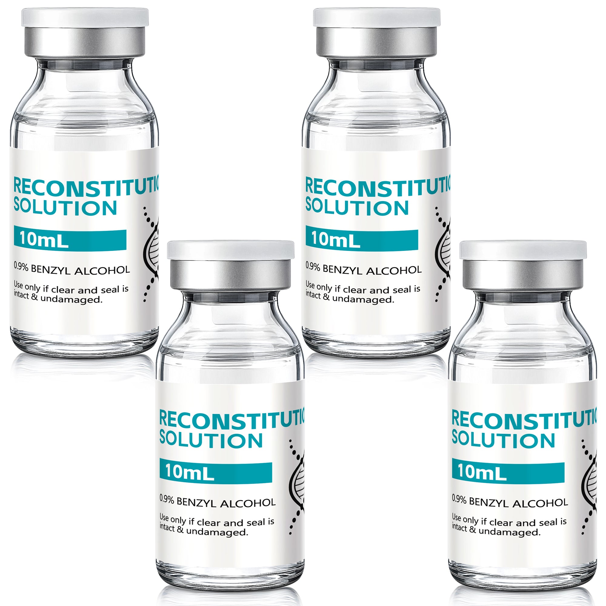 Reconstitution Solution 0.9% Benzyl Alcohol 10mL Vials Peacock Blue Packaging Pack of 4