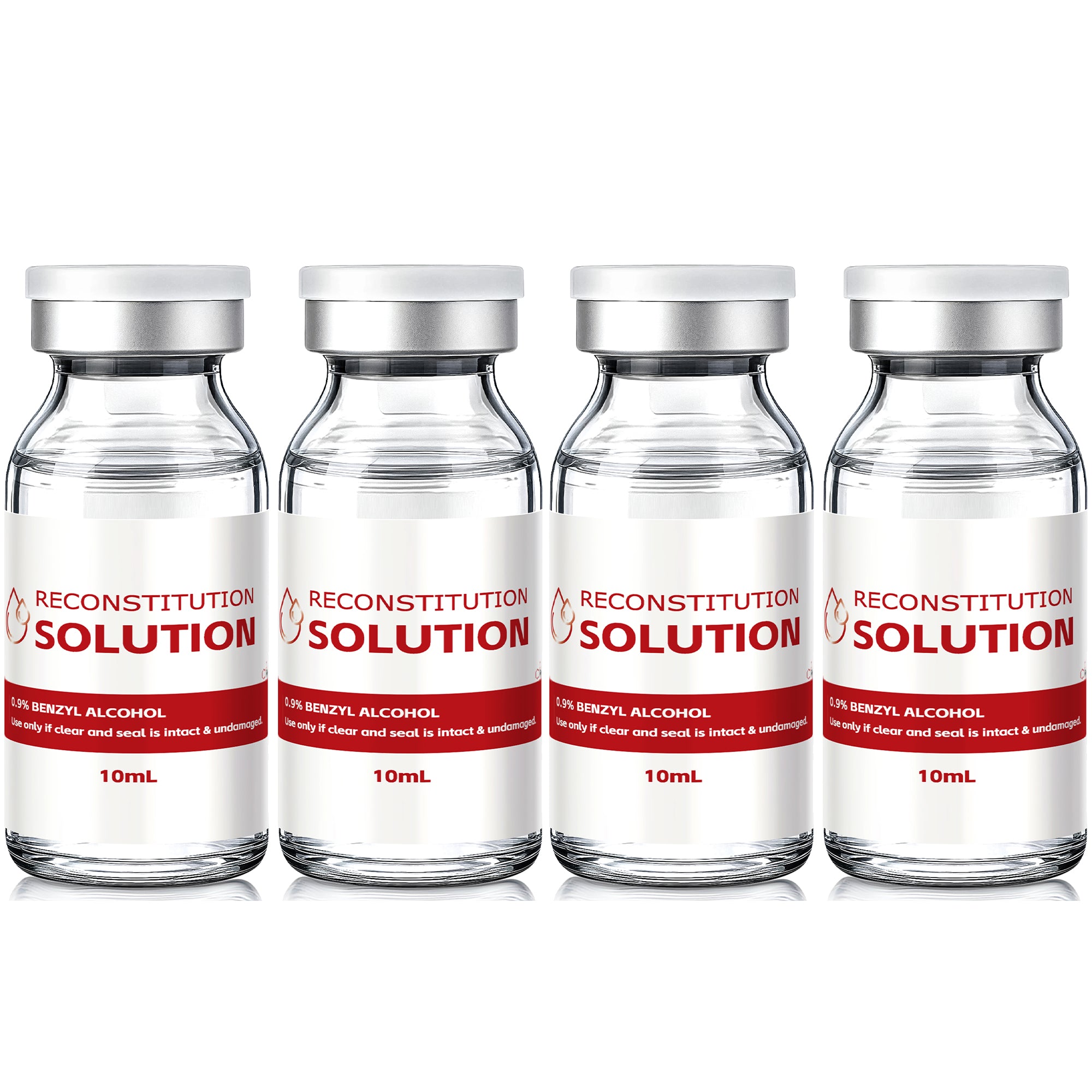 Reconstitution Solution 0.9% Benzyl Alcohol 10mL Vials Red Packaging Pack of 4