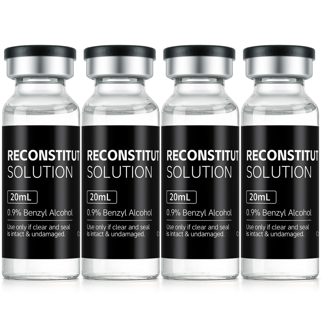 Reconstitution Solution 0.9% Benzyl Alcohol 20mL Tall Vials Black Packaging Pack of 4