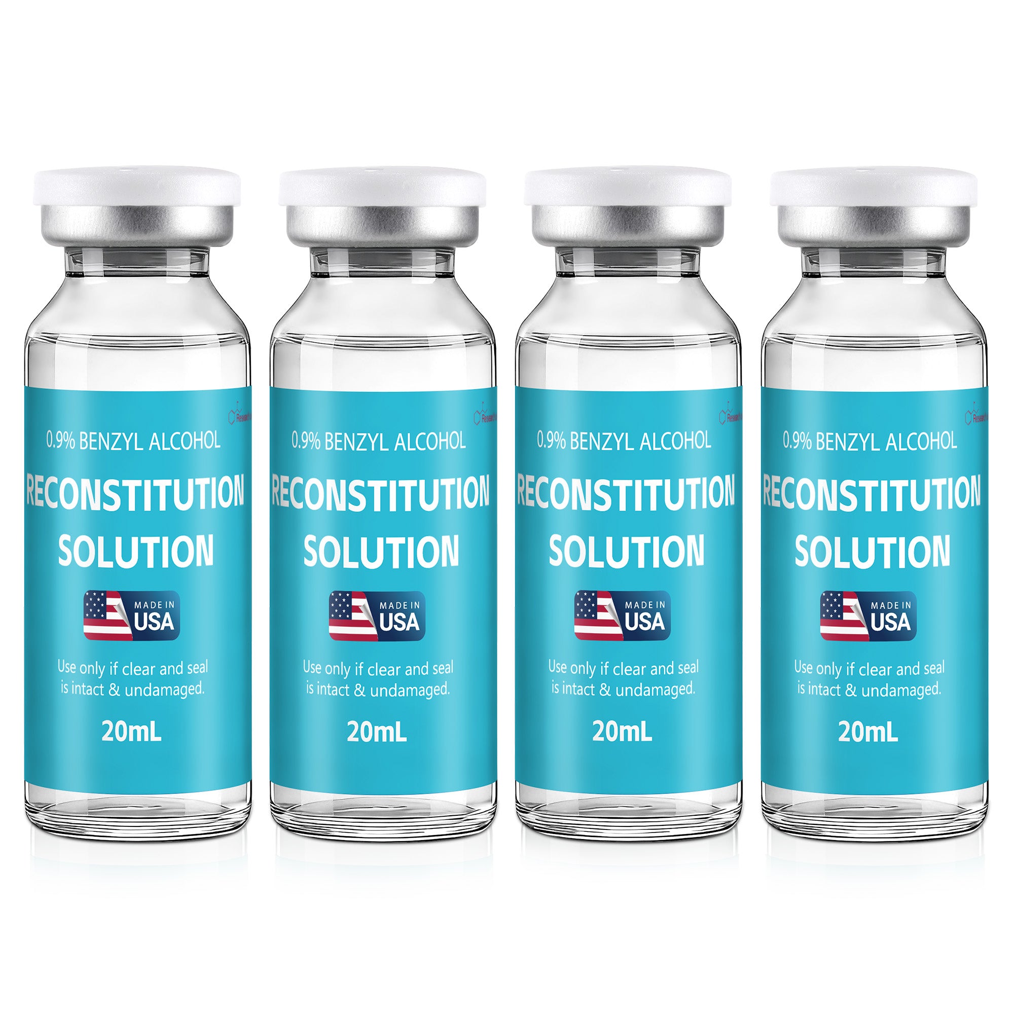 Reconstitution Solution 0.9% Benzyl Alcohol 20mL Tall Vials Dark Blue Packaging Pack of 4