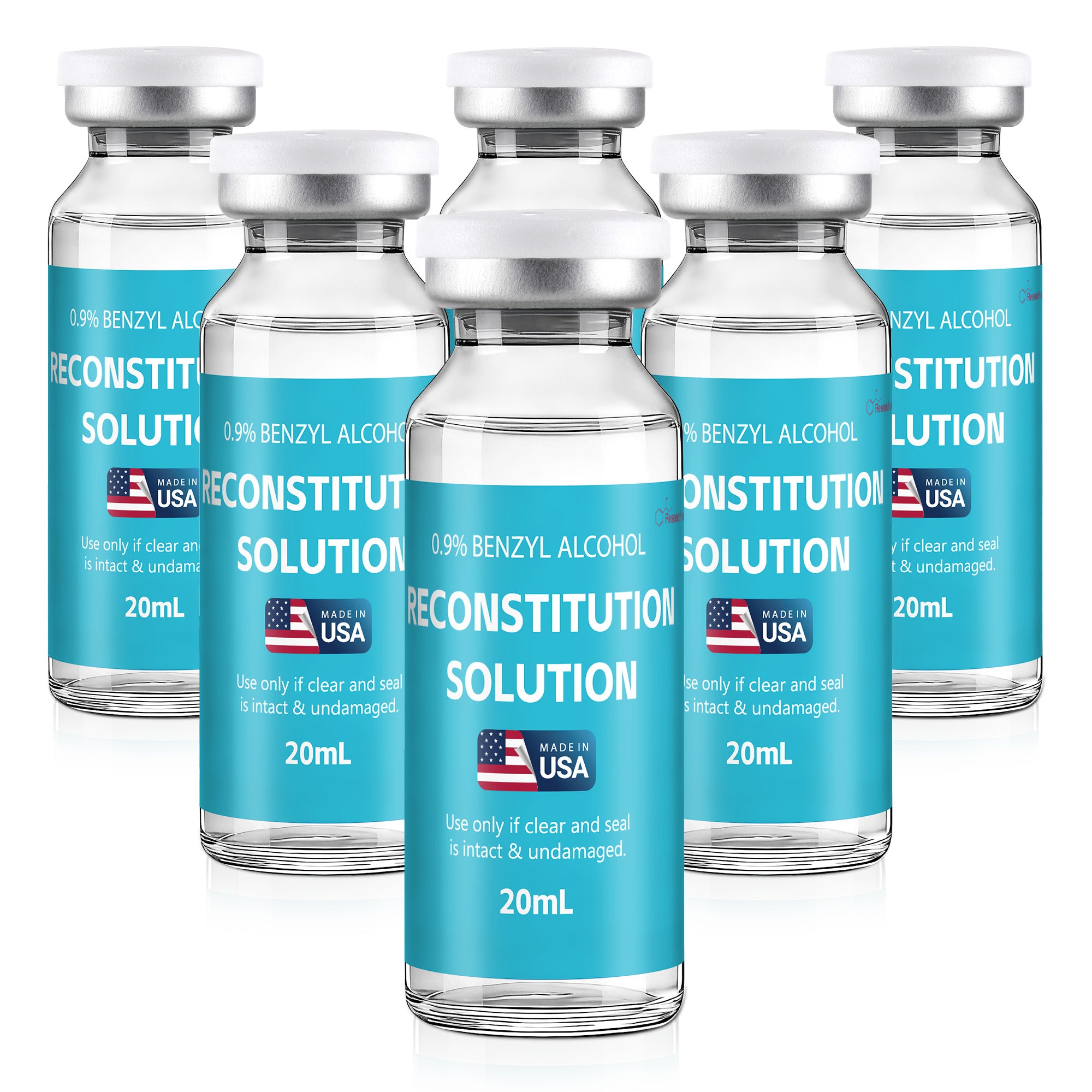 Reconstitution Solution 0.9% Benzyl Alcohol 20mL Tall Vials Dark Blue Packaging Pack of 6