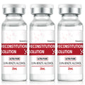 Reconstitution Solution 0.9% Benzyl Alcohol 20mL Tall Vials Light Red Packaging Pack of 3