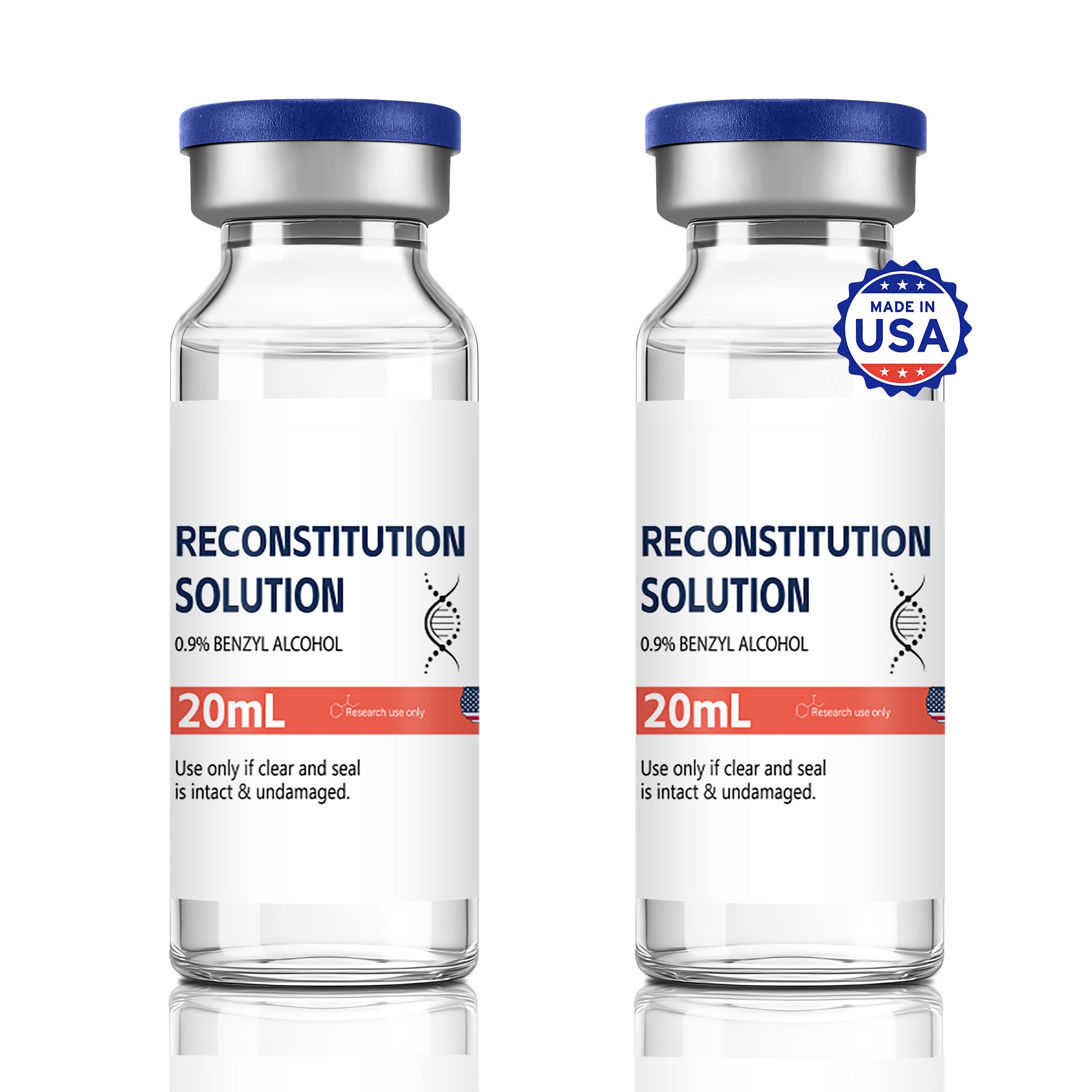 Reconstitution Solution 0.9% Benzyl Alcohol 20mL Tall Vials Orange Packaging Pack of 2
