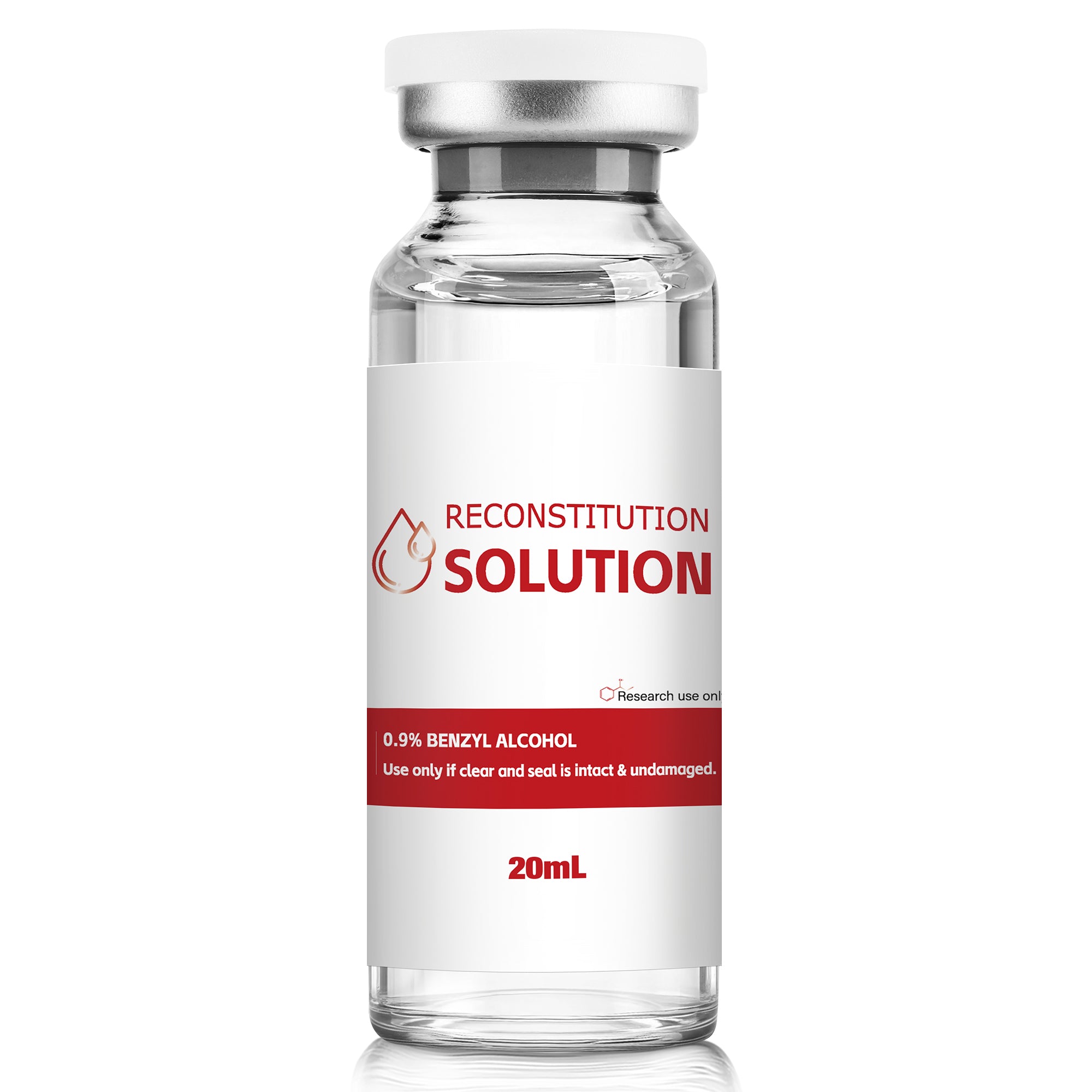 Reconstitution Solution 0.9% Benzyl Alcohol 20mL Tall Vial Red Packaging Pack of 1