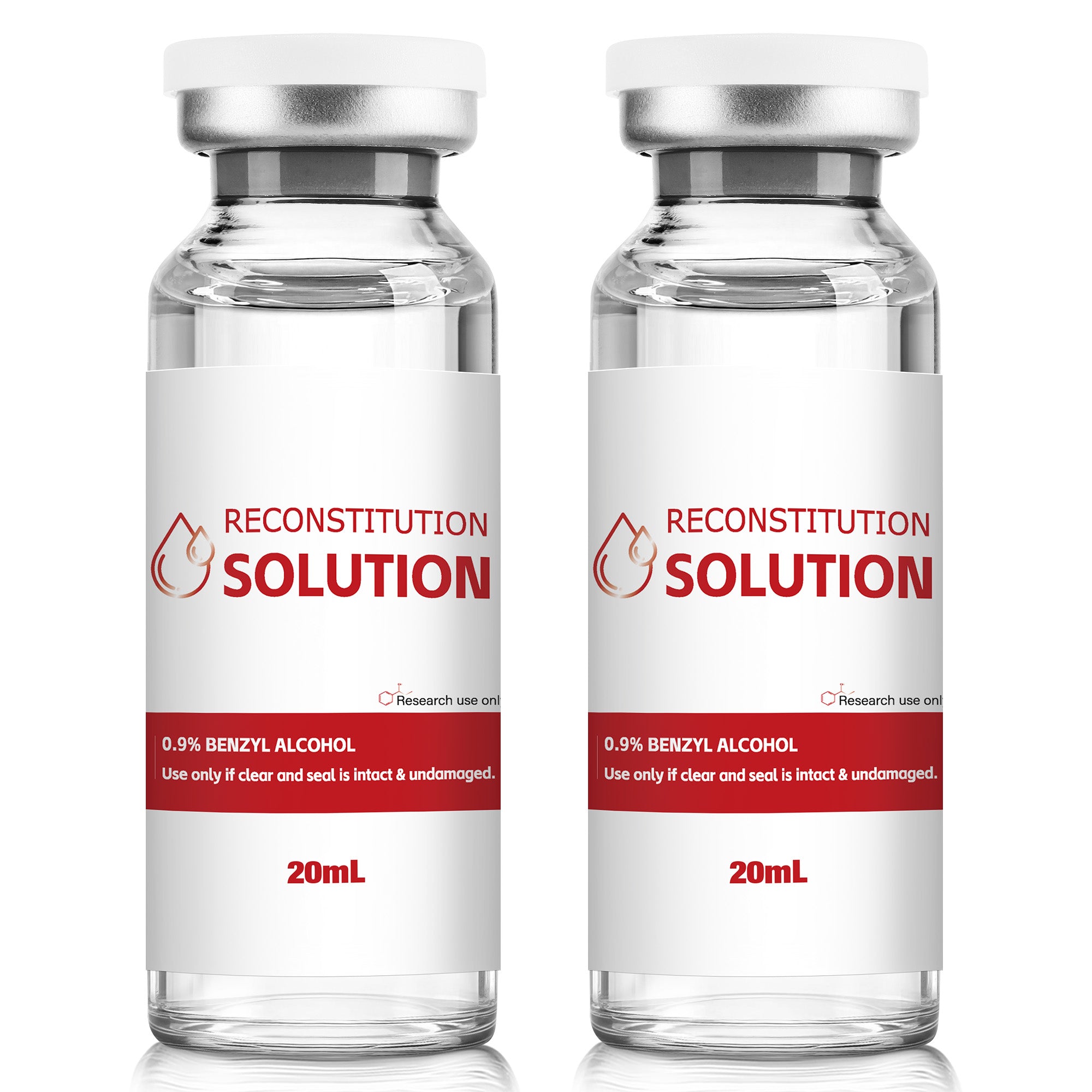 Reconstitution Solution 0.9% Benzyl Alcohol 20mL Tall Vials Red Packaging Pack of 2