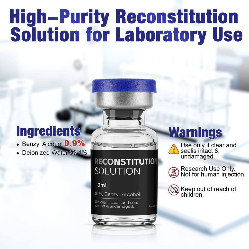 Reconstitution Solution 0.9% Benzyl Alcohol 2mL Vials Black Packaging Detail 3