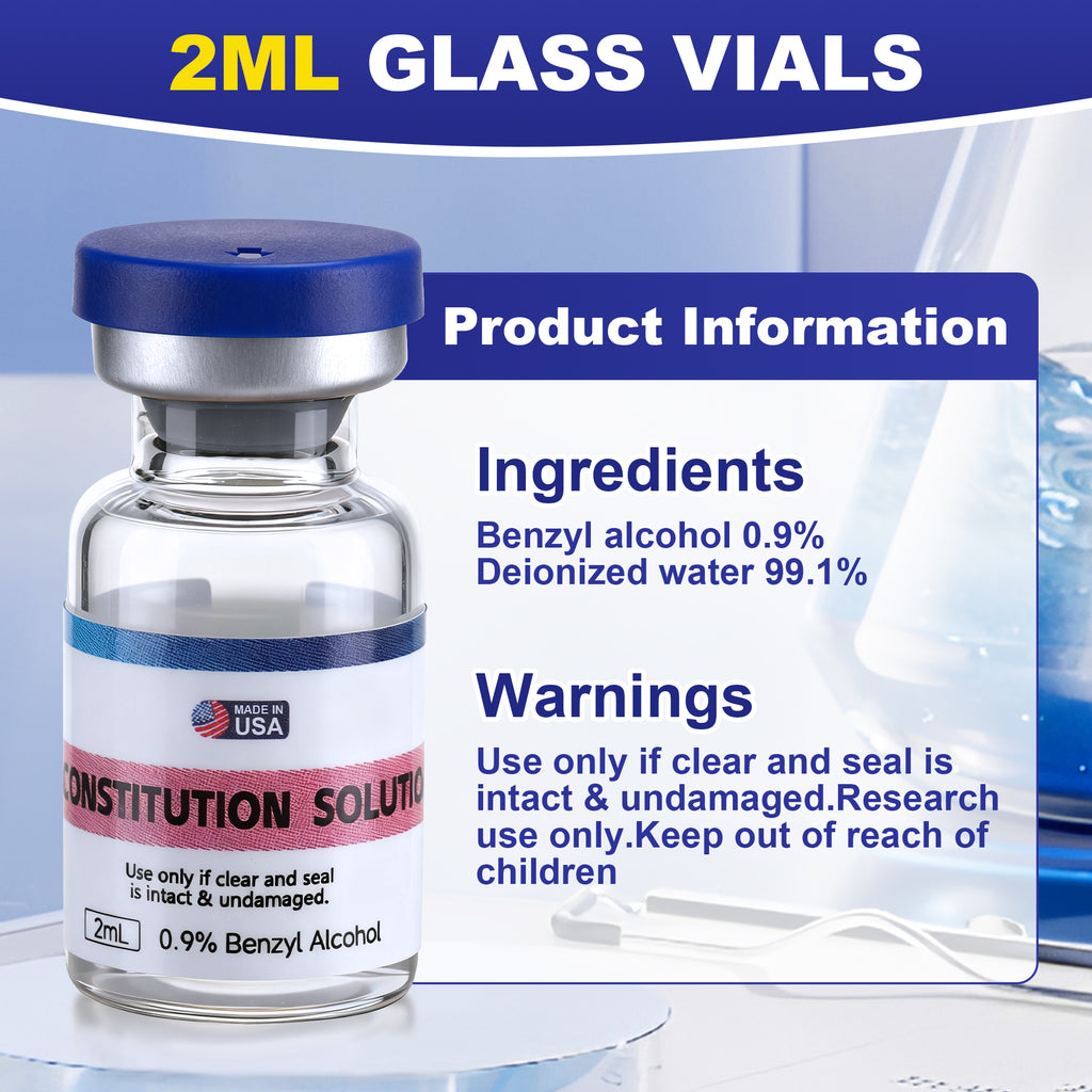 Reconstitution Solution 0.9% Benzyl Alcohol 2mL Vials Navy Blue Packaging Detail 1