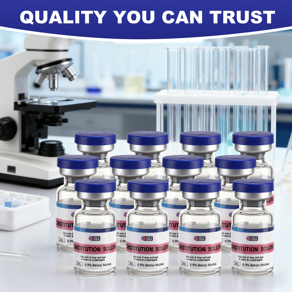 Reconstitution Solution 0.9% Benzyl Alcohol 2mL Vials Navy Blue Packaging Detail 3