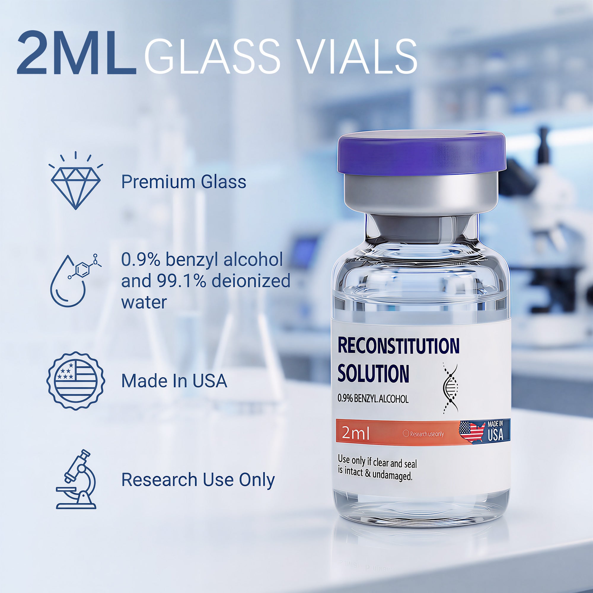 Reconstitution Solution 0.9% Benzyl Alcohol 2mL Vials Orange Packaging Detail 1