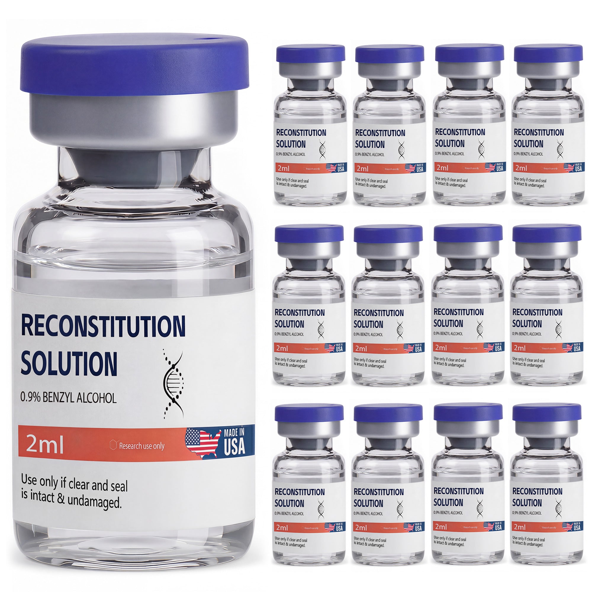 Reconstitution Solution 0.9% Benzyl Alcohol 2mL Vials Orange Packaging Pack of 12