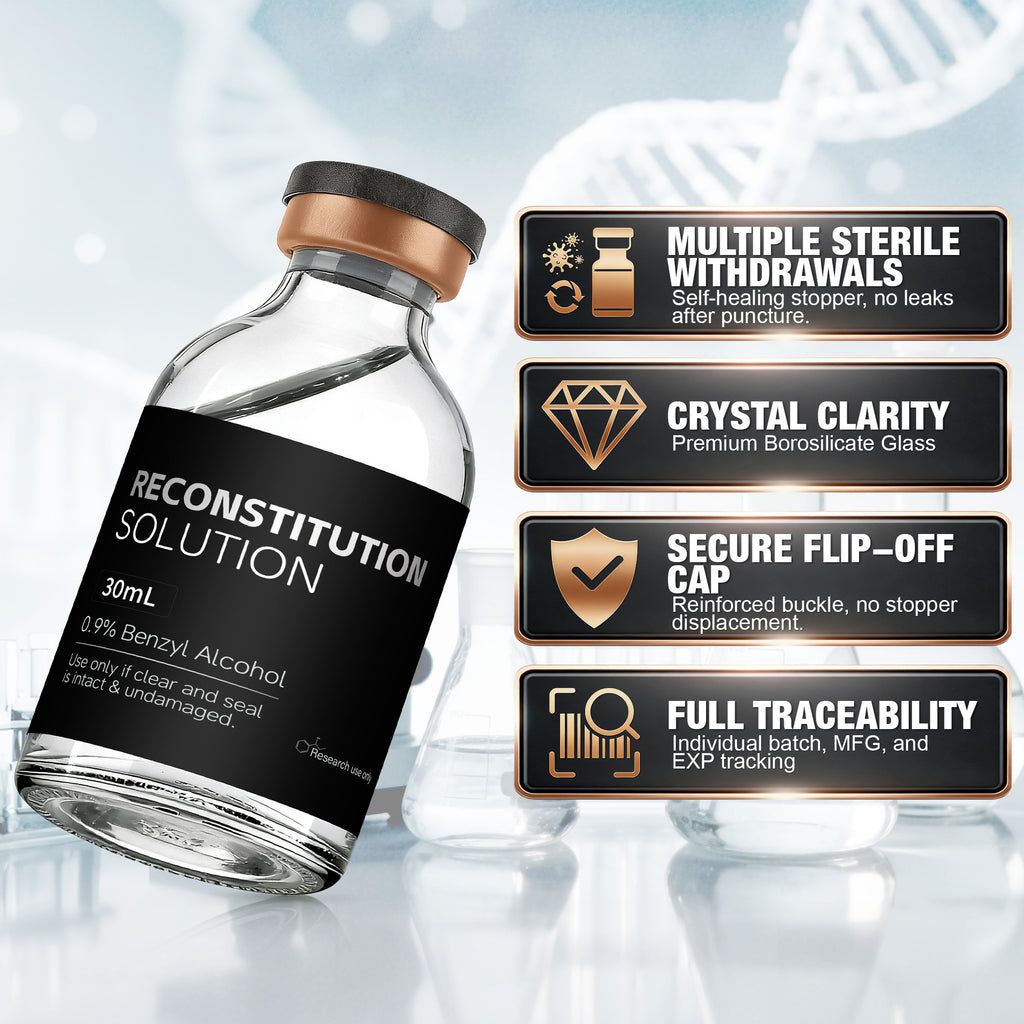 Reconstitution Solution 0.9% Benzyl Alcohol 30mL vials Black Packaging Detail 3