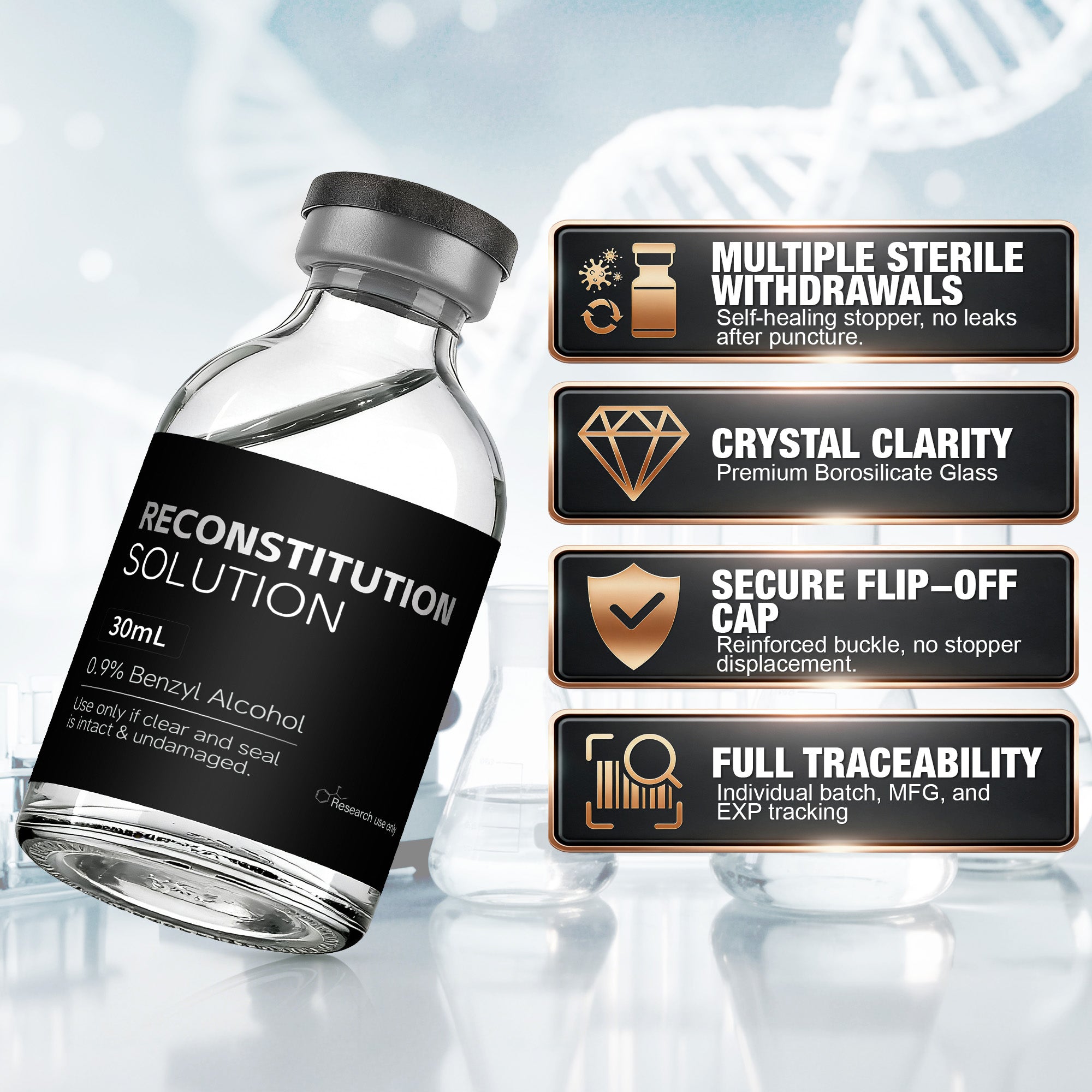 Reconstitution Solution 0.9% Benzyl Alcohol 30mL vial Black Updated Packaging Detail 2