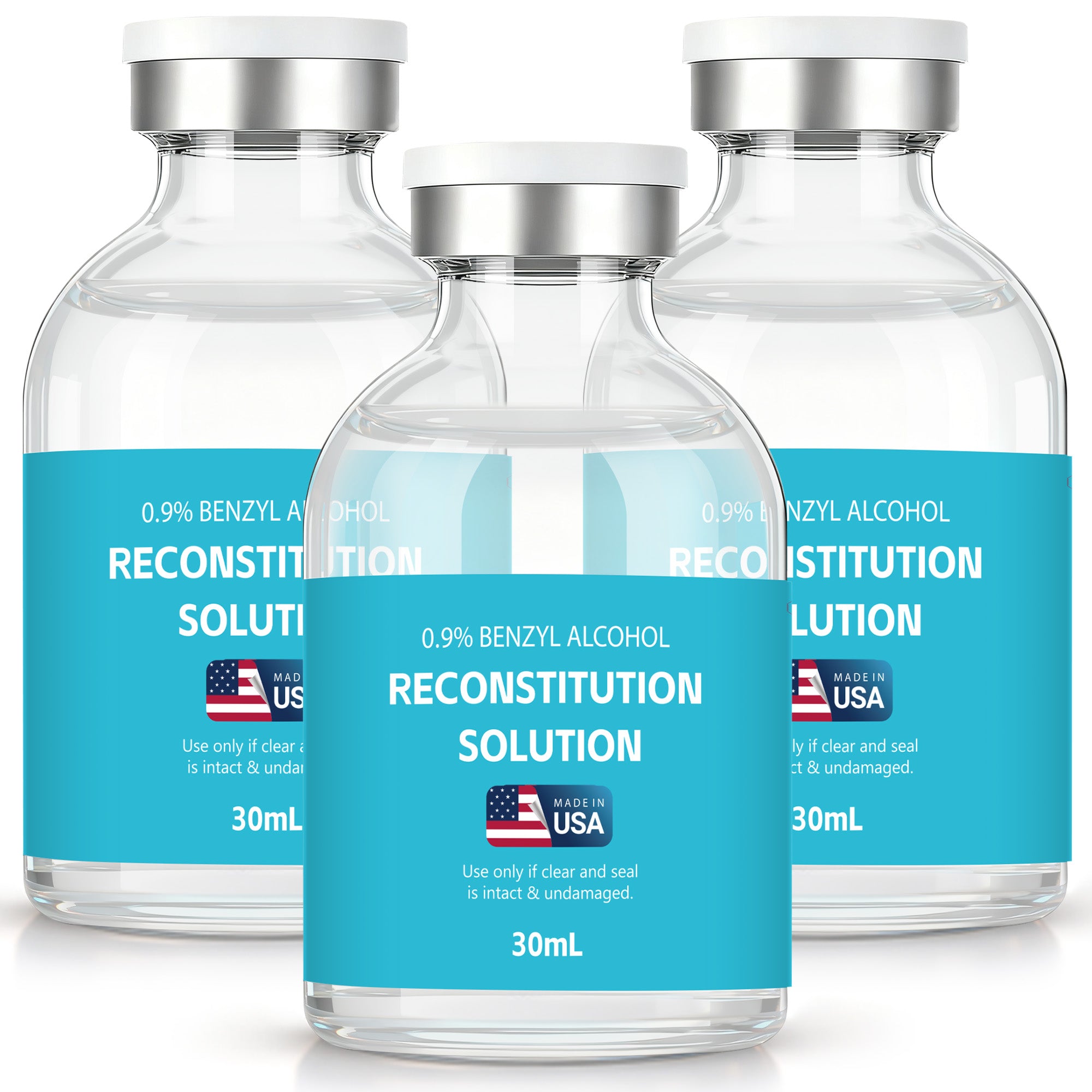 Reconstitution Solution 0.9% Benzyl Alcohol 30mL vials Dark Blue Packaging Pack of 3