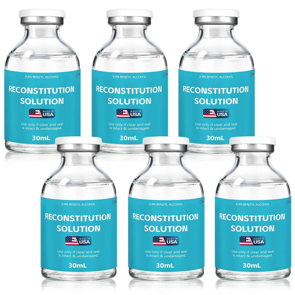 Reconstitution Solution 0.9% Benzyl Alcohol 30mL vials Dark Blue Packaging Pack of 6