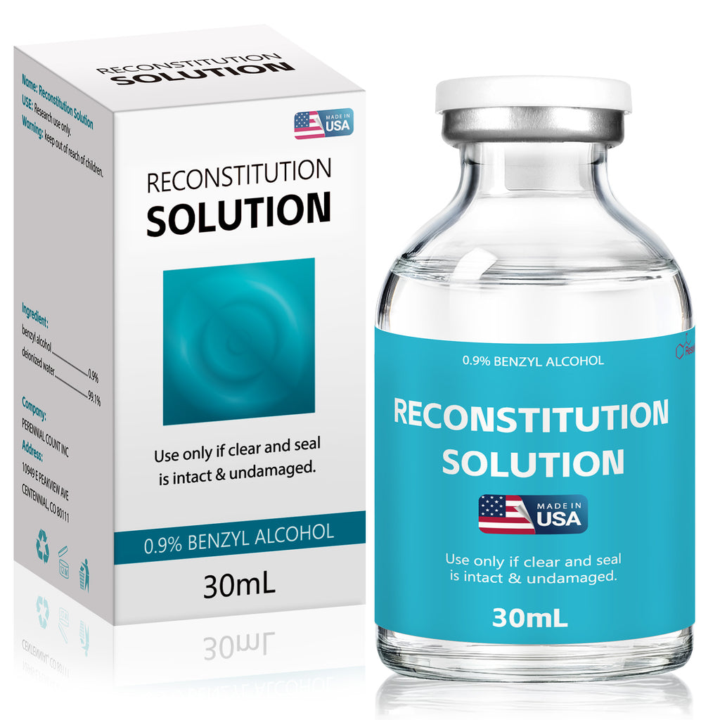 Reconstitution Solution 0.9% Benzyl Alcohol 30mL vial Dark Blue Packaging 1