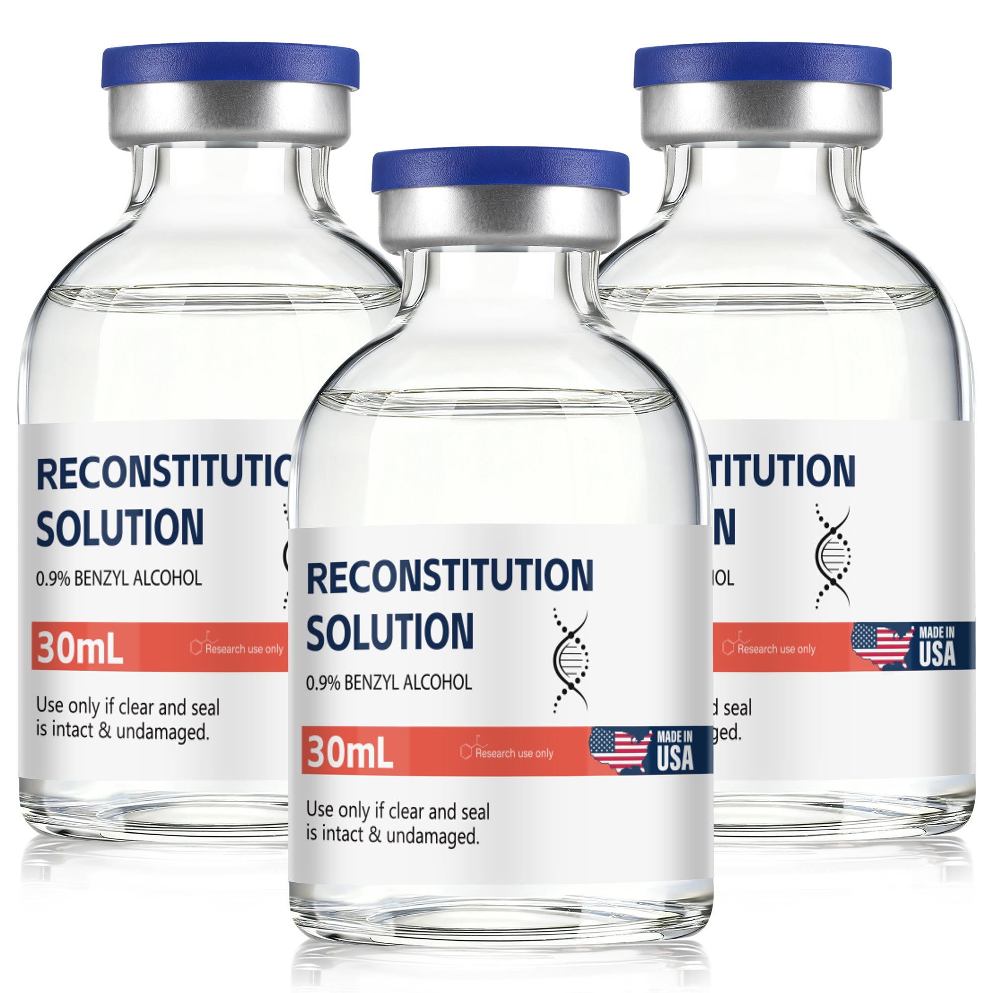 Reconstitution Solution 0.9% Benzyl Alcohol 30mL vials Orange Packaging Pack of 3