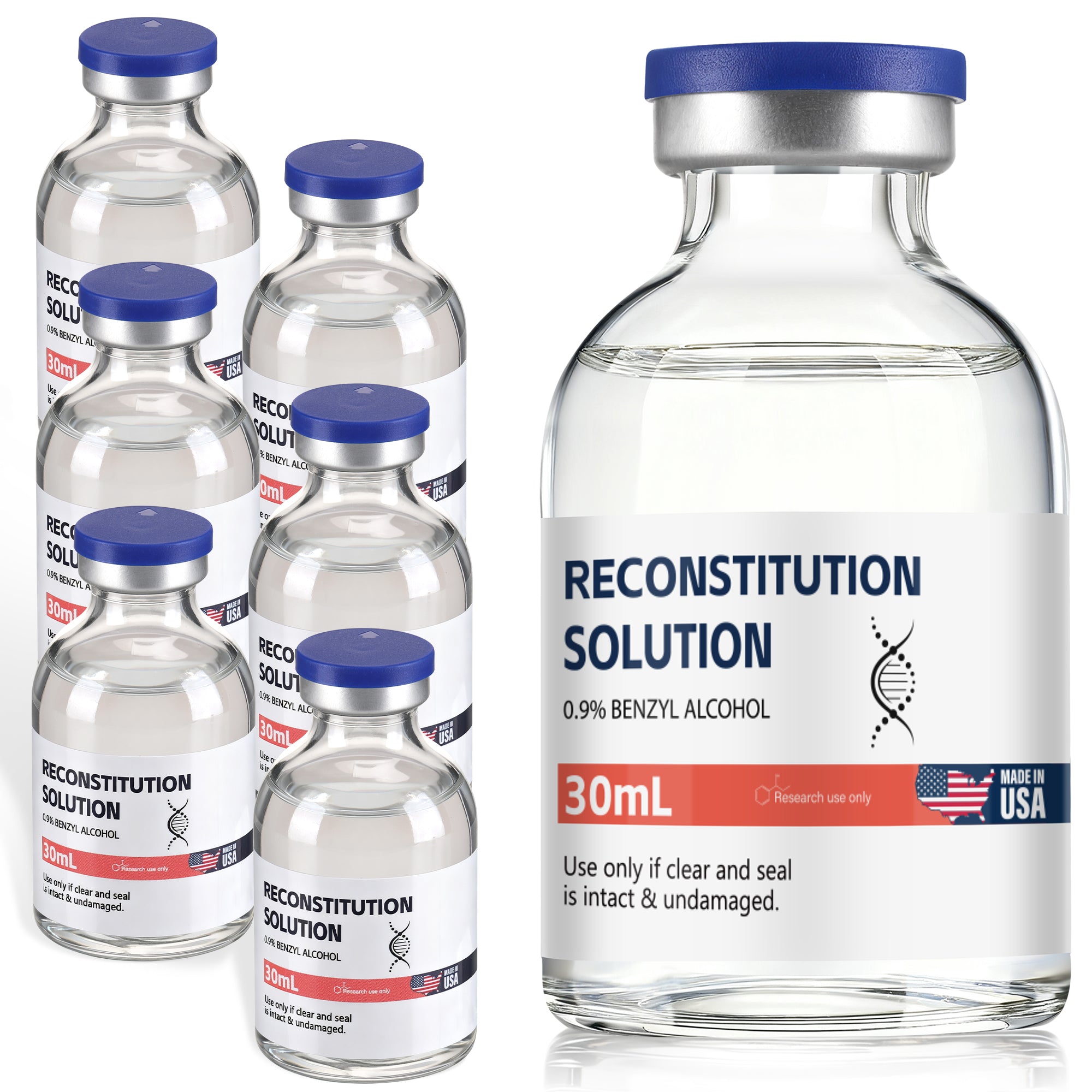Reconstitution Solution 0.9% Benzyl Alcohol 30mL vials Orange Packaging Pack of 6