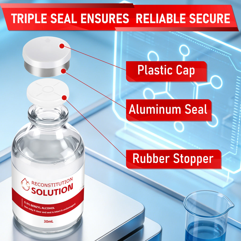 Reconstitution Solution 0.9% Benzyl Alcohol 30mL vials Red Packaging Detail 1