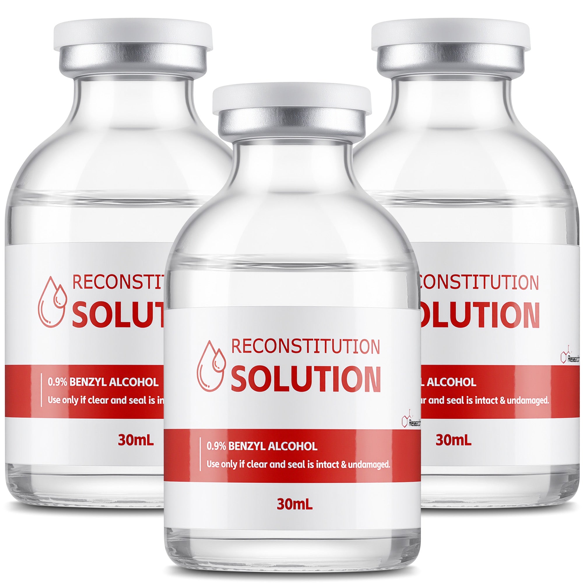 Reconstitution Solution 0.9% Benzyl Alcohol 30mL vials Red Packaging Pack of 3