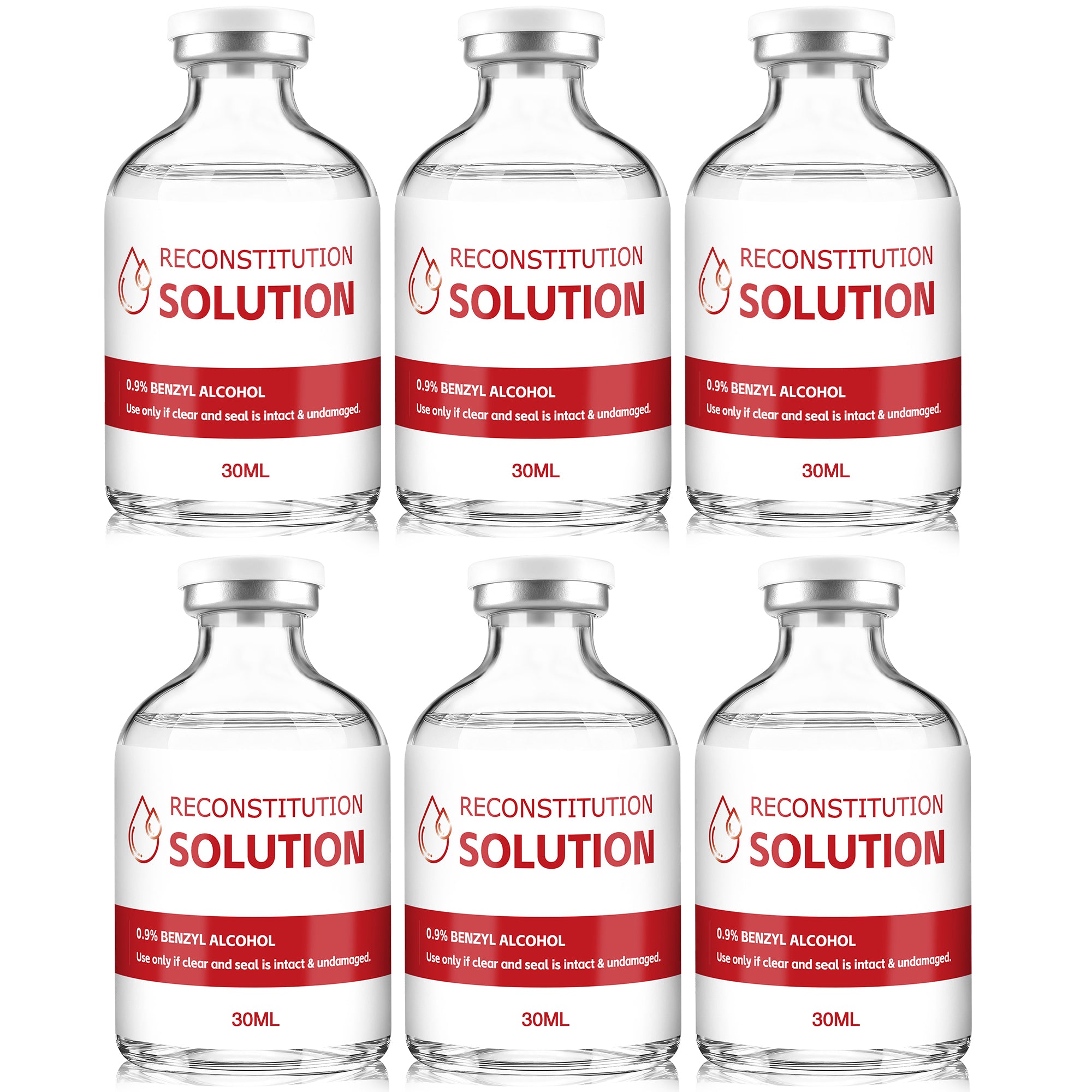 Reconstitution Solution 0.9% Benzyl Alcohol 30mL vials Red Packaging Pack of 6