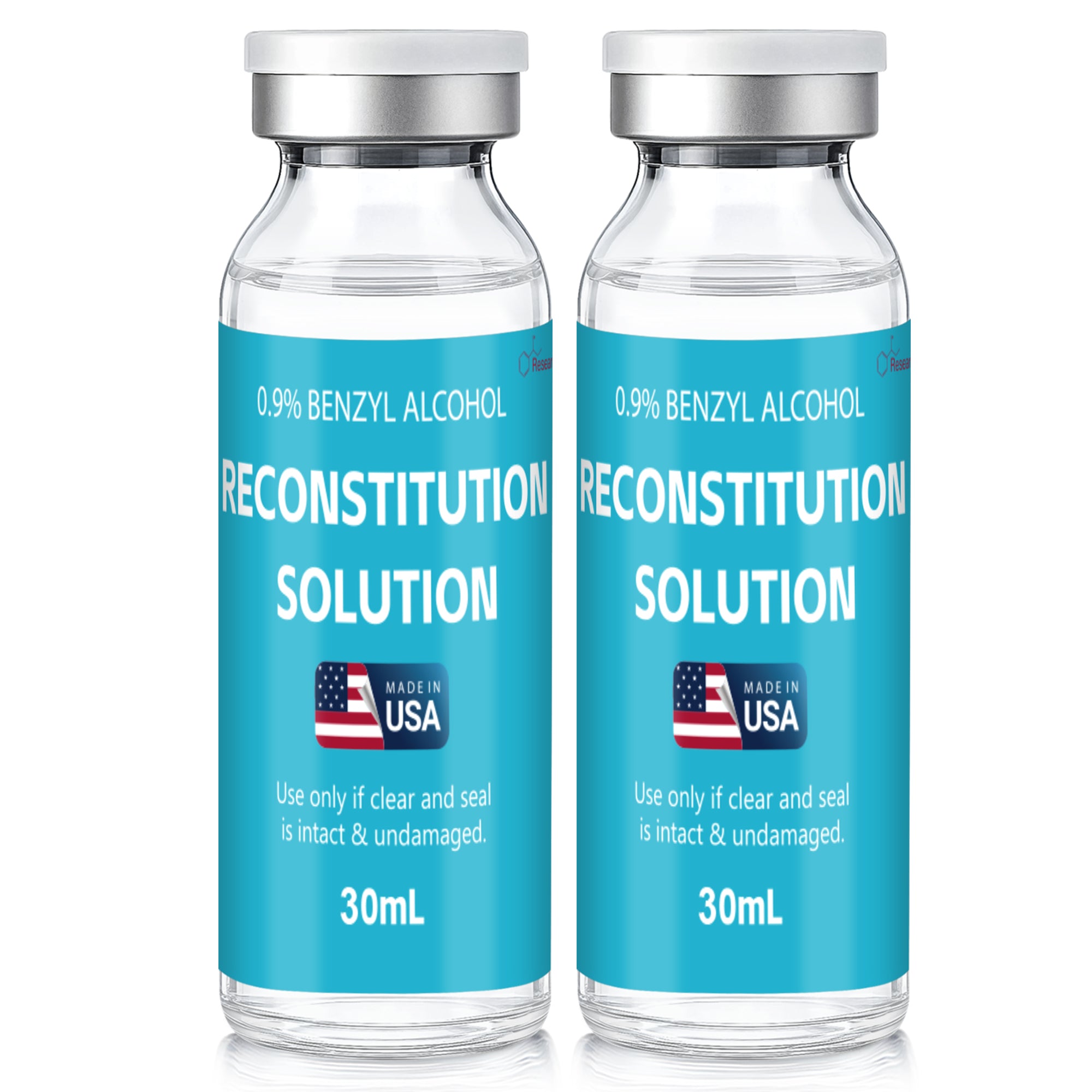 Reconstitution Solution 0.9% Benzyl Alcohol 30mL Tall Vials Dark Blue Packaging Pack of 2
