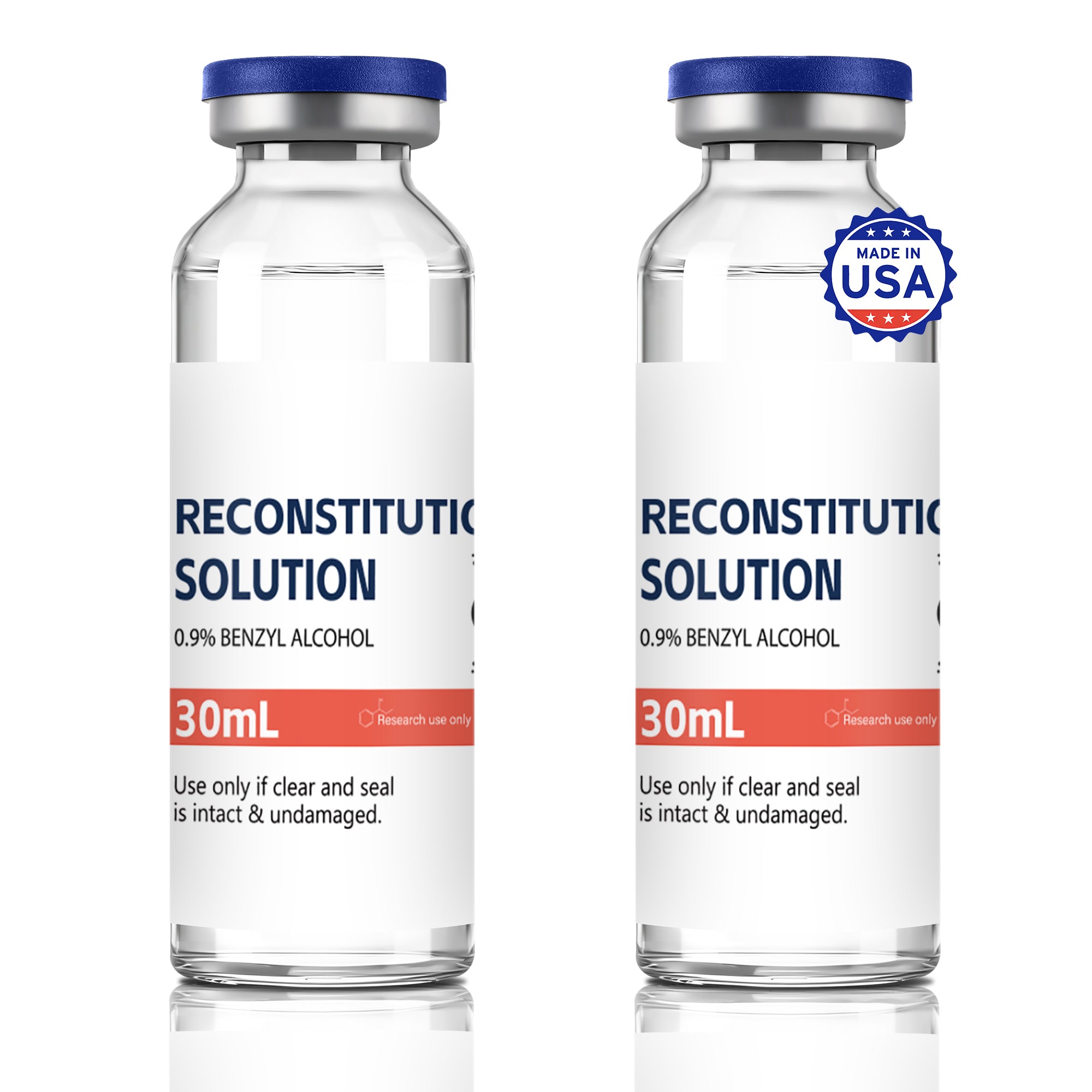 Reconstitution Solution 0.9% Benzyl Alcohol 30mL Tall Vials Orange Packaging Pack of 2
