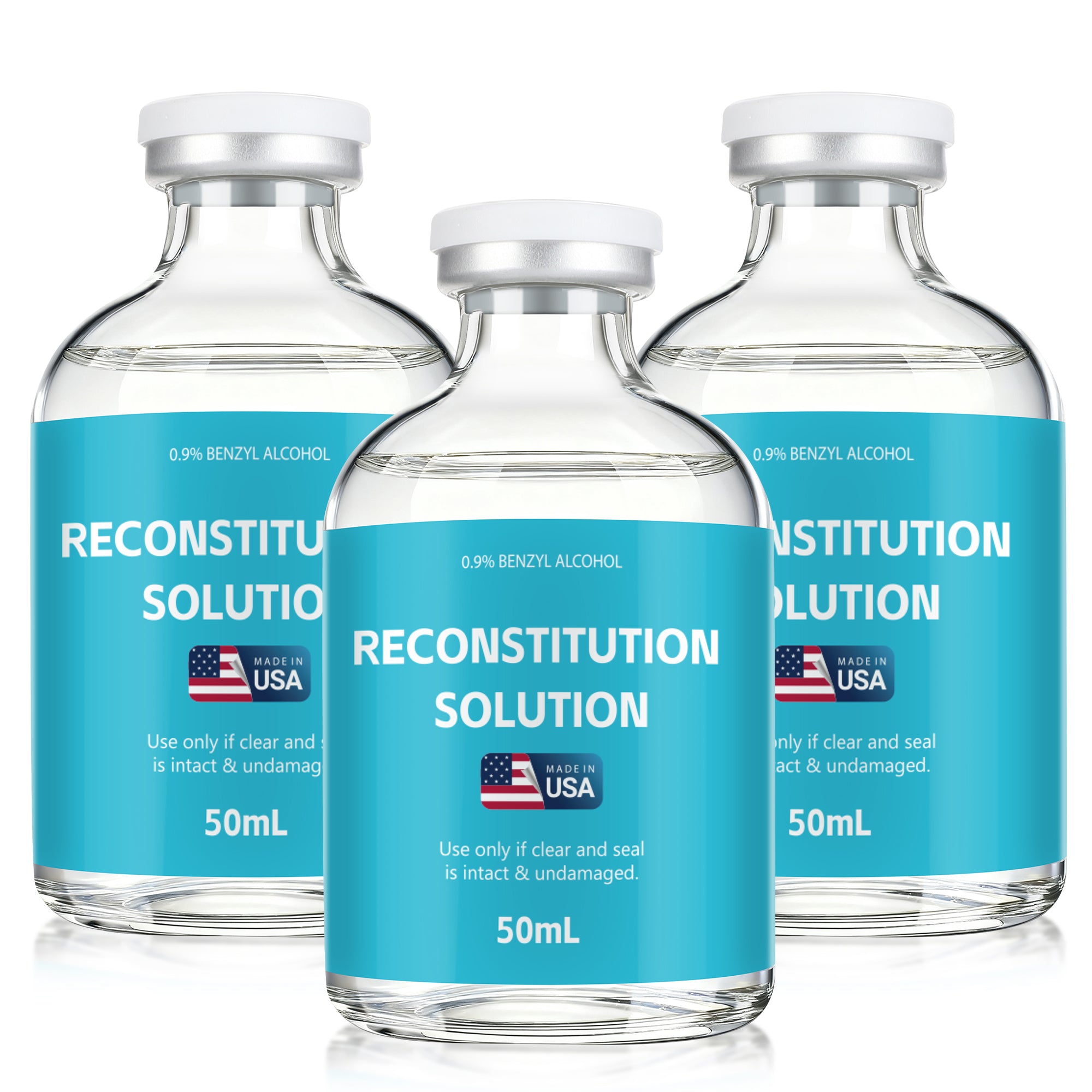 Reconstitution Solution 0.9% Benzyl Alcohol 50mL vials Dark Blue Packaging Pack of 3