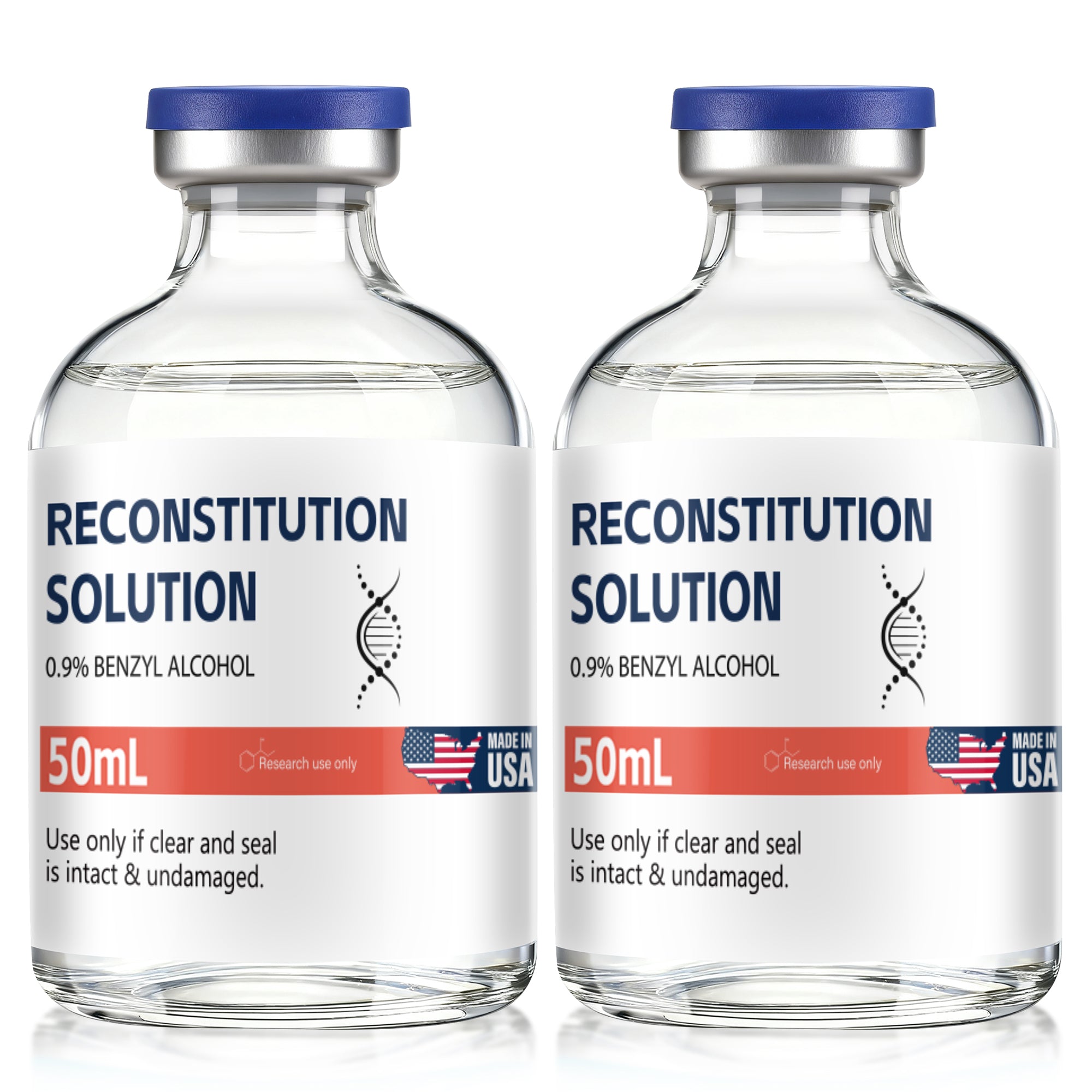 Reconstitution Solution 0.9% Benzyl Alcohol 50mL vials Orange Packaging Pack of 2