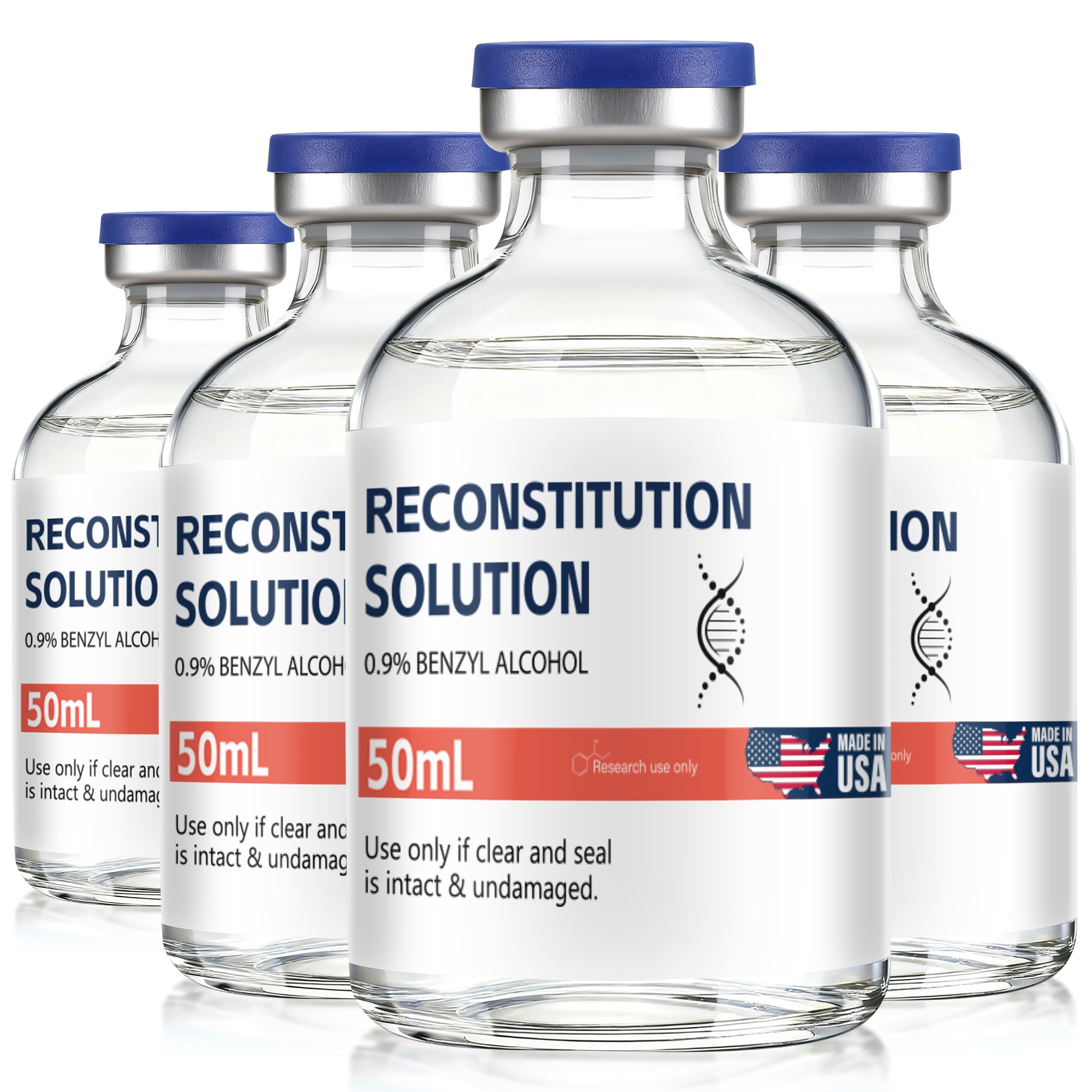 Reconstitution Solution 0.9% Benzyl Alcohol 50mL vials Orange Packaging Pack of 4