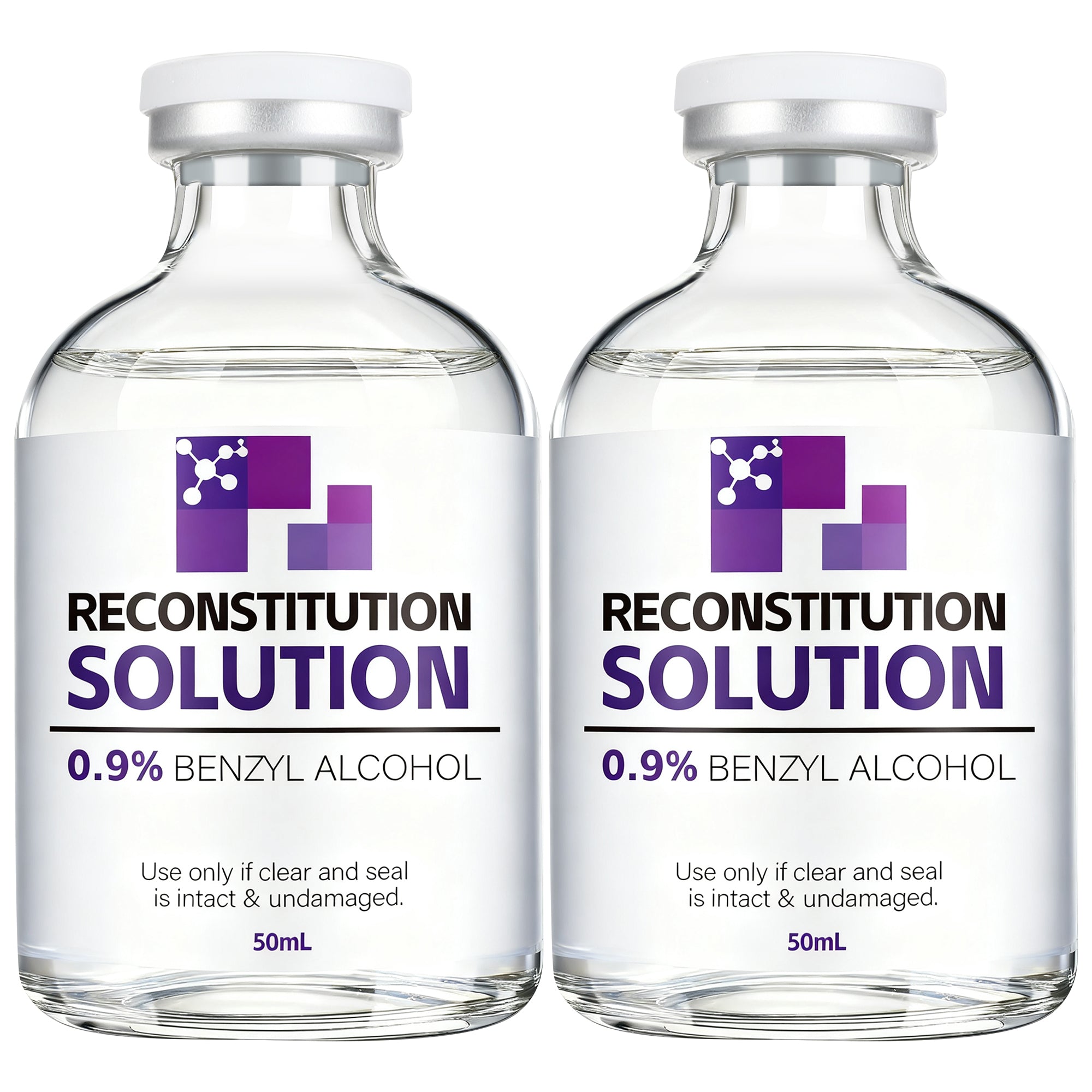 Reconstitution Solution 0.9% Benzyl Alcohol 50mL vials Purple Packaging Pack of 2