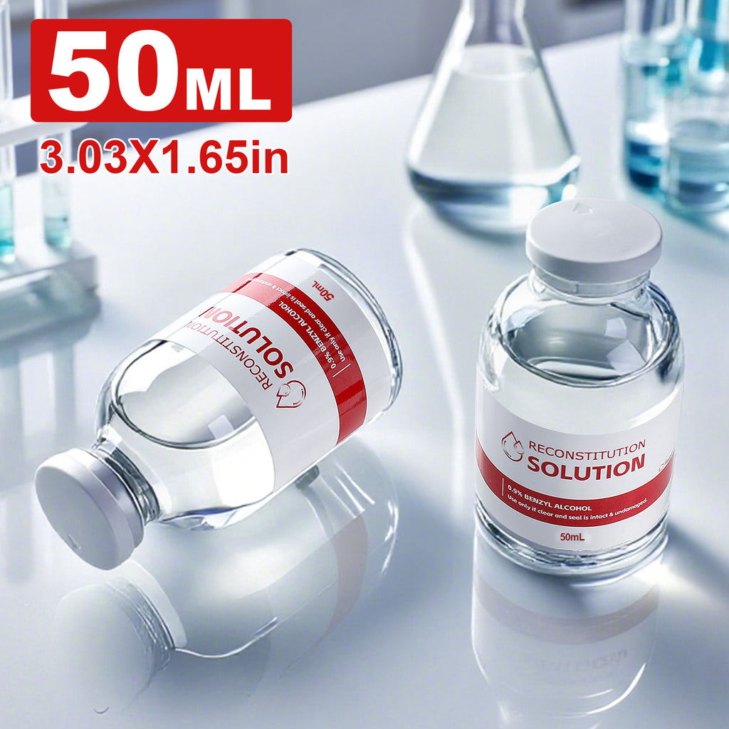 Reconstitution Solution 0.9% Benzyl Alcohol 50mL vial Red Packaging Detail 1