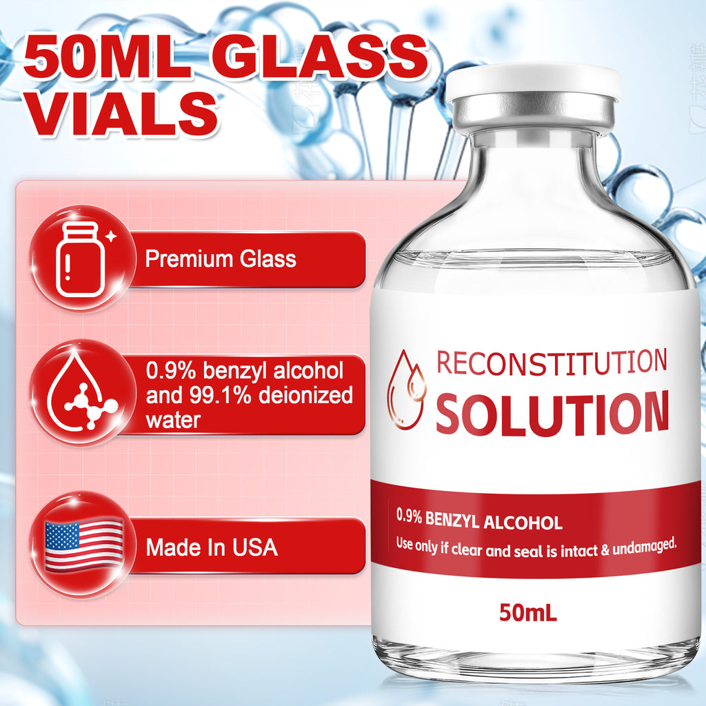Reconstitution Solution 0.9% Benzyl Alcohol 50mL vial Red Packaging Detail 2