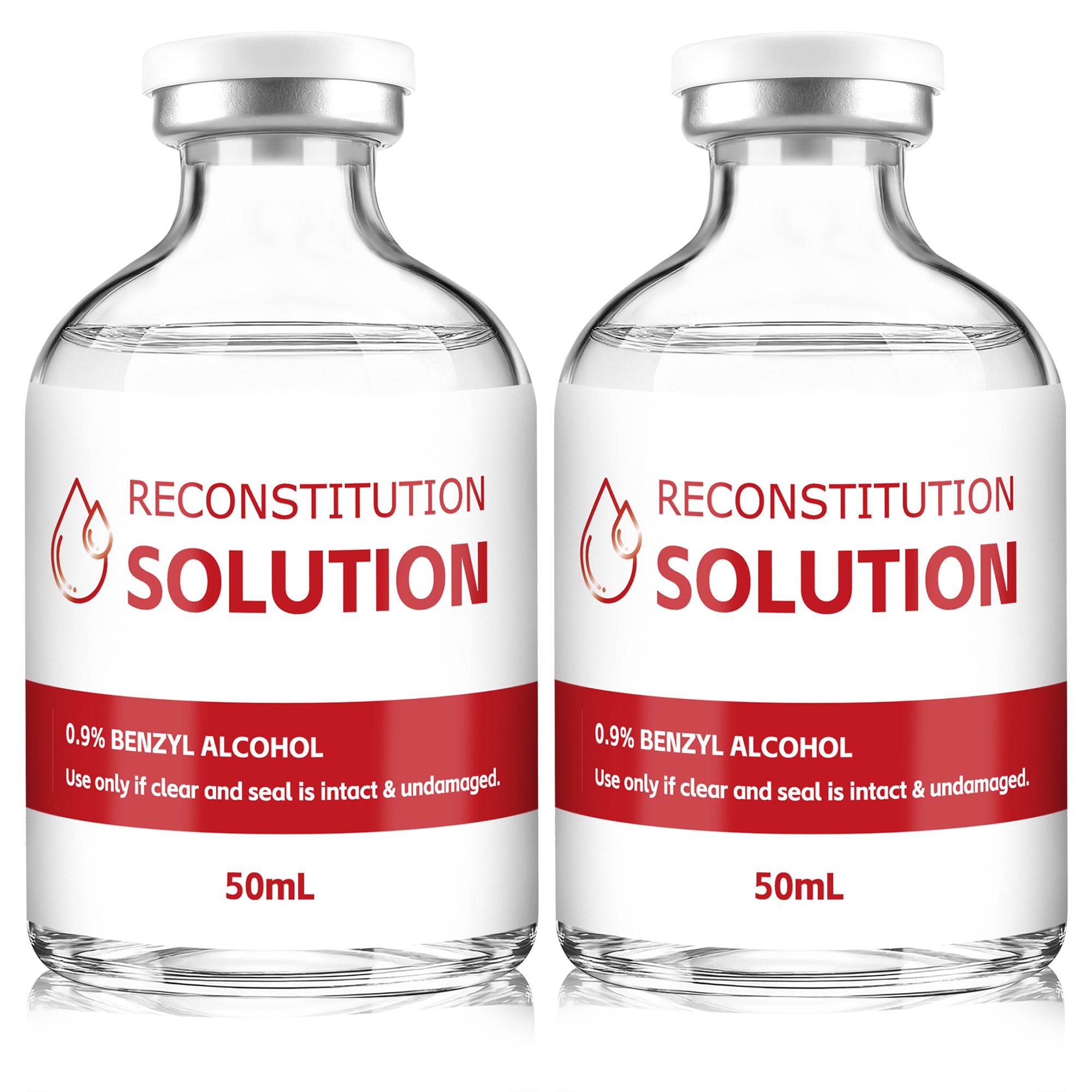 Reconstitution Solution 0.9% Benzyl Alcohol 50mL vials Red Packaging Pack of 2