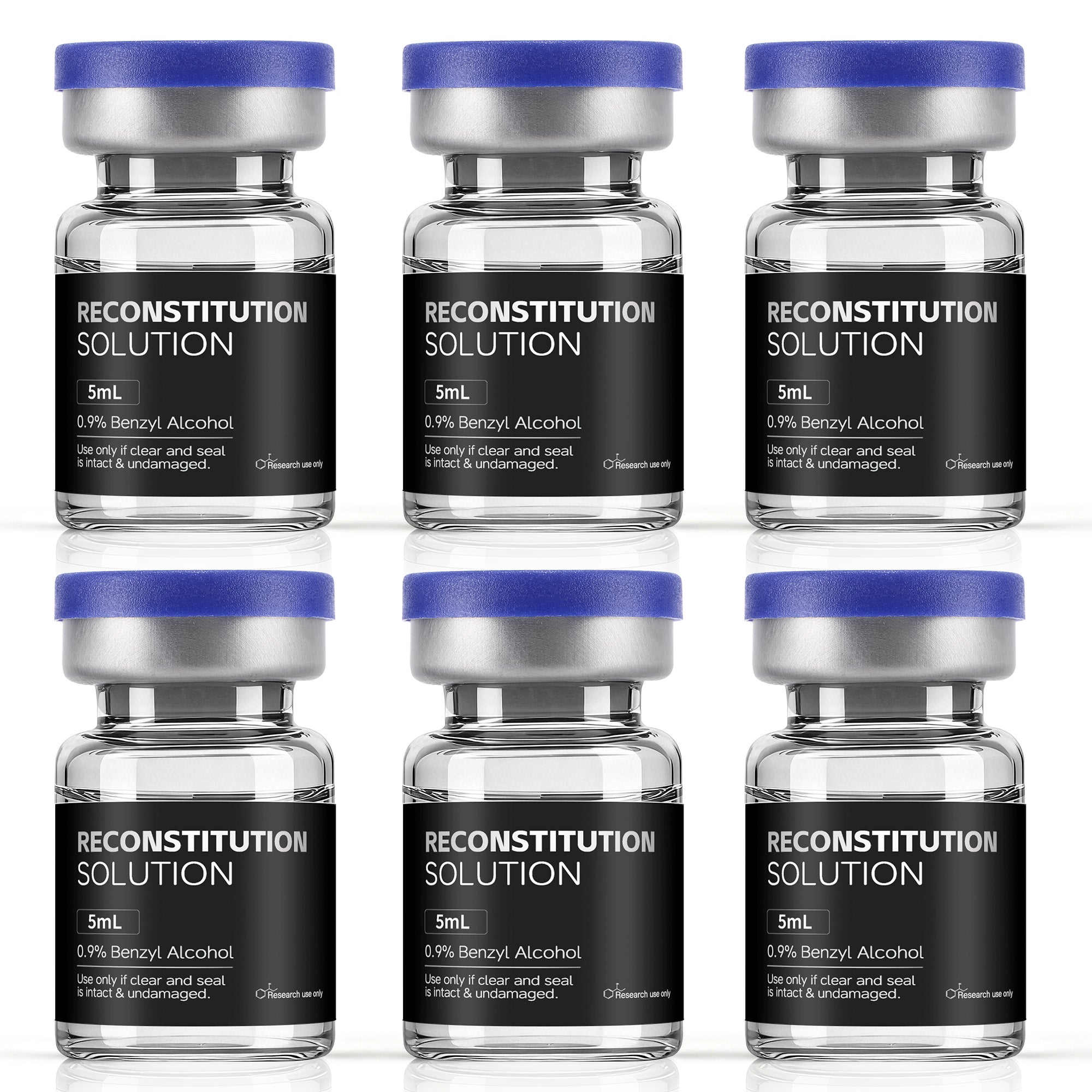 Reconstitution Solution 0.9% Benzyl Alcohol 5mL Vials Black Packaging Pack of 6