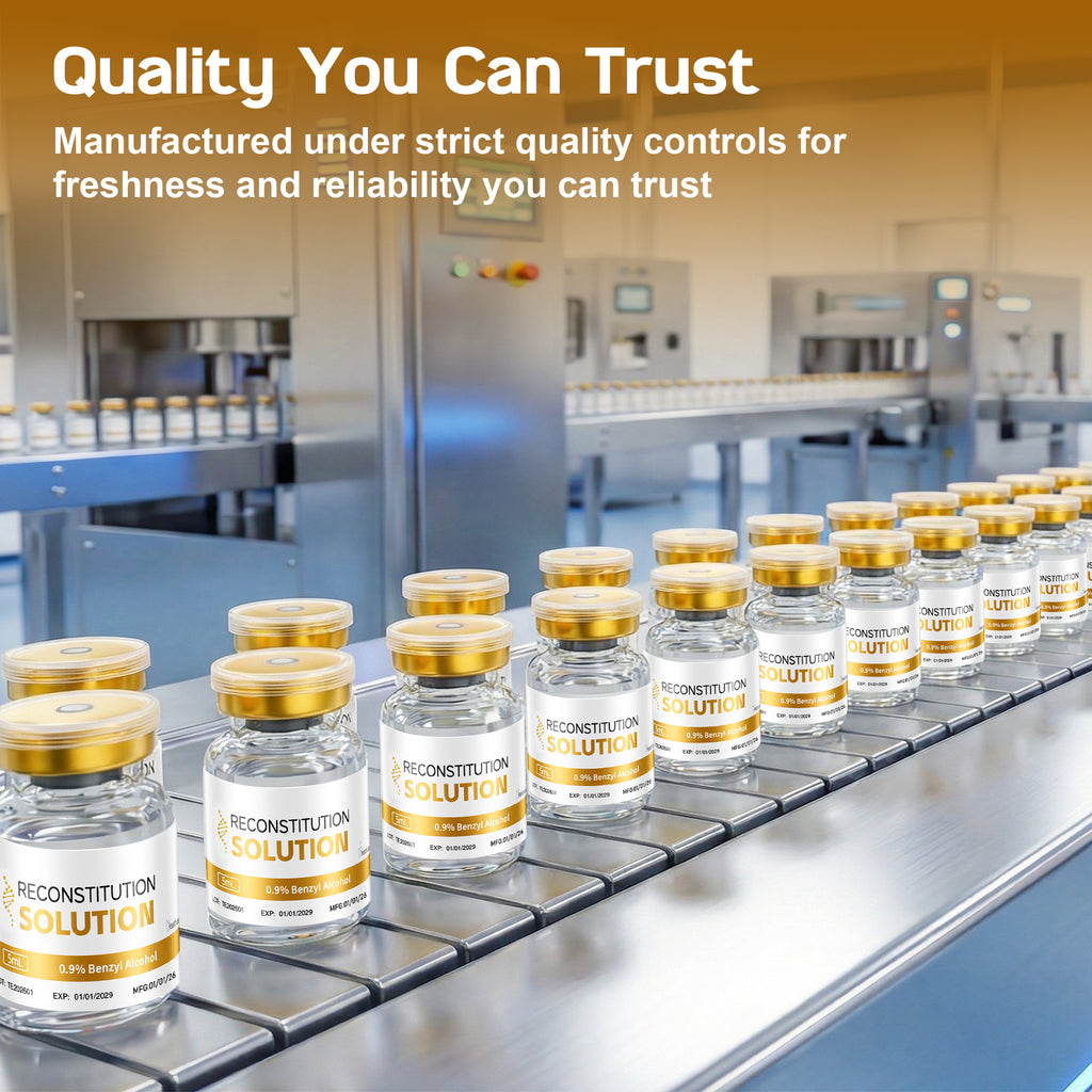 Reconstitution Solution 0.9% Benzyl Alcohol 5mL Vials Golden Packaging Detail 3
