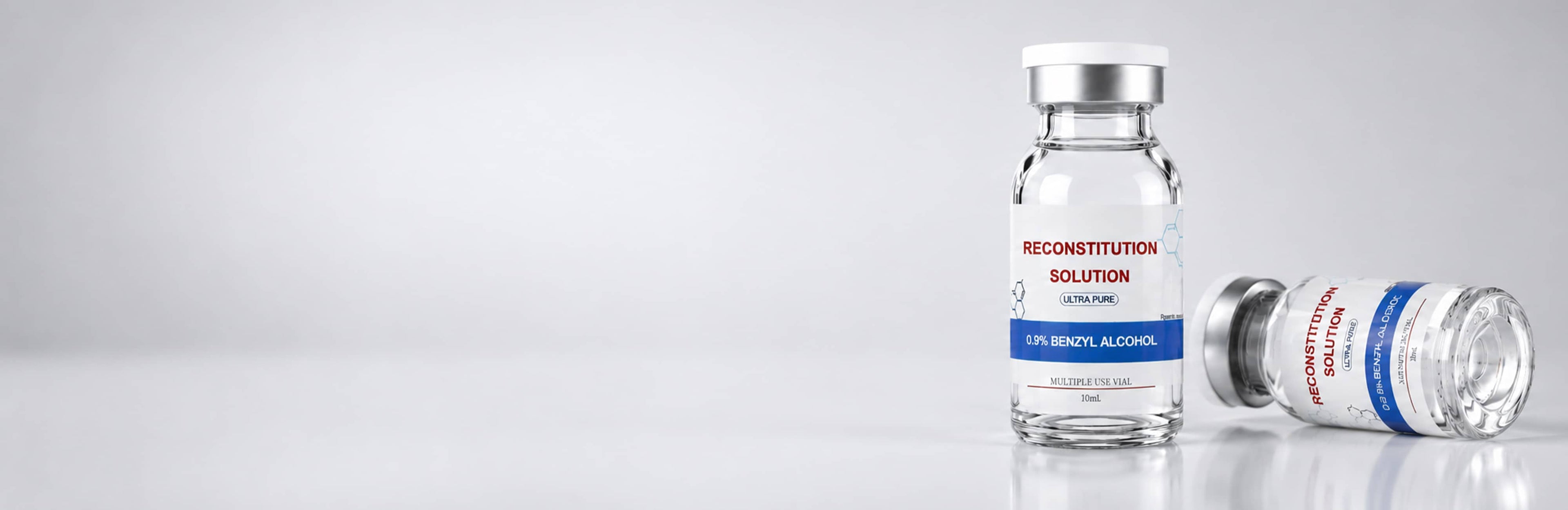 reconstitutionlab 0.9% benzyl alcohol bacteriostatic water for laboratory research banner